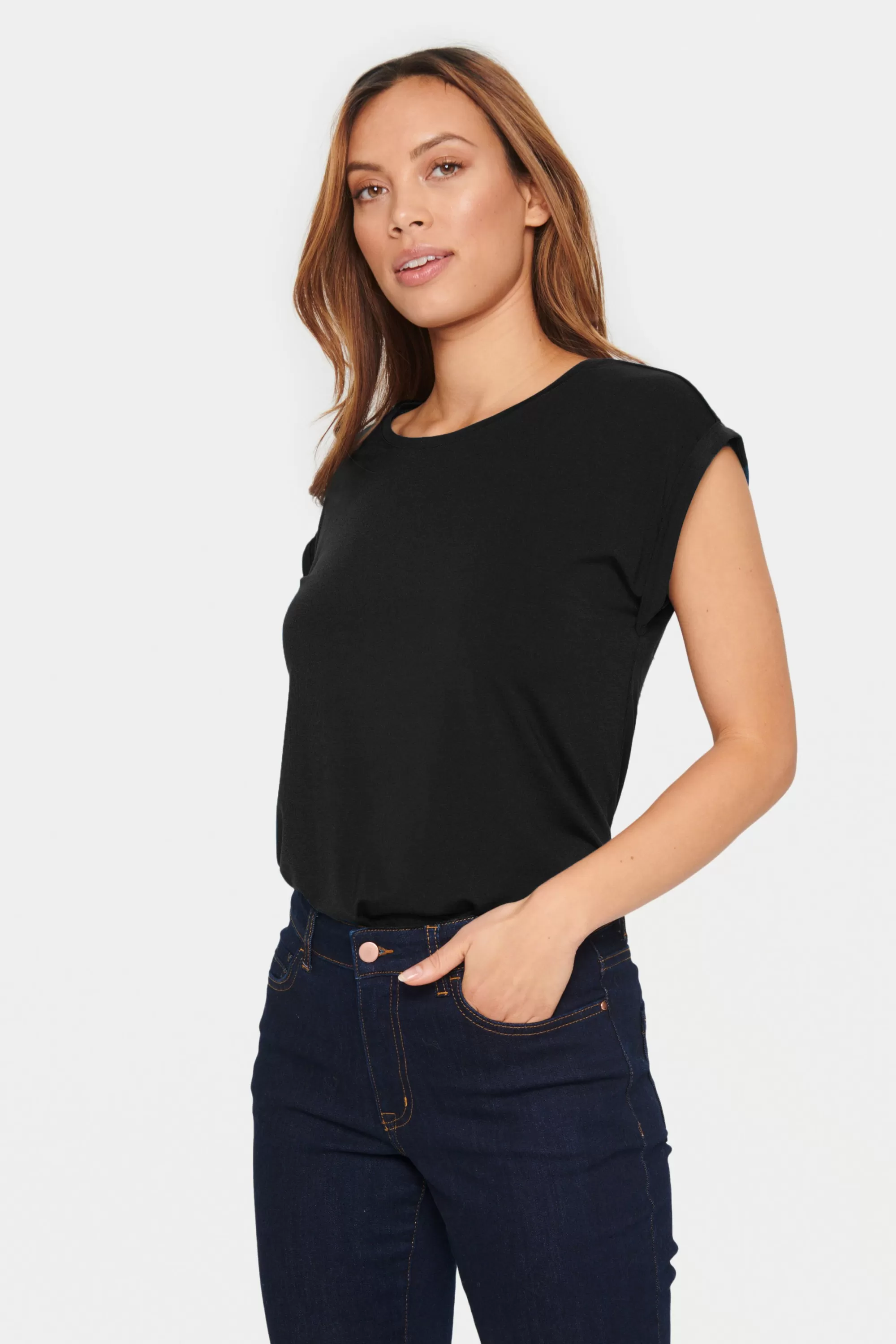 SaintTropez AdeliaSZ T-Shirt Black Sale