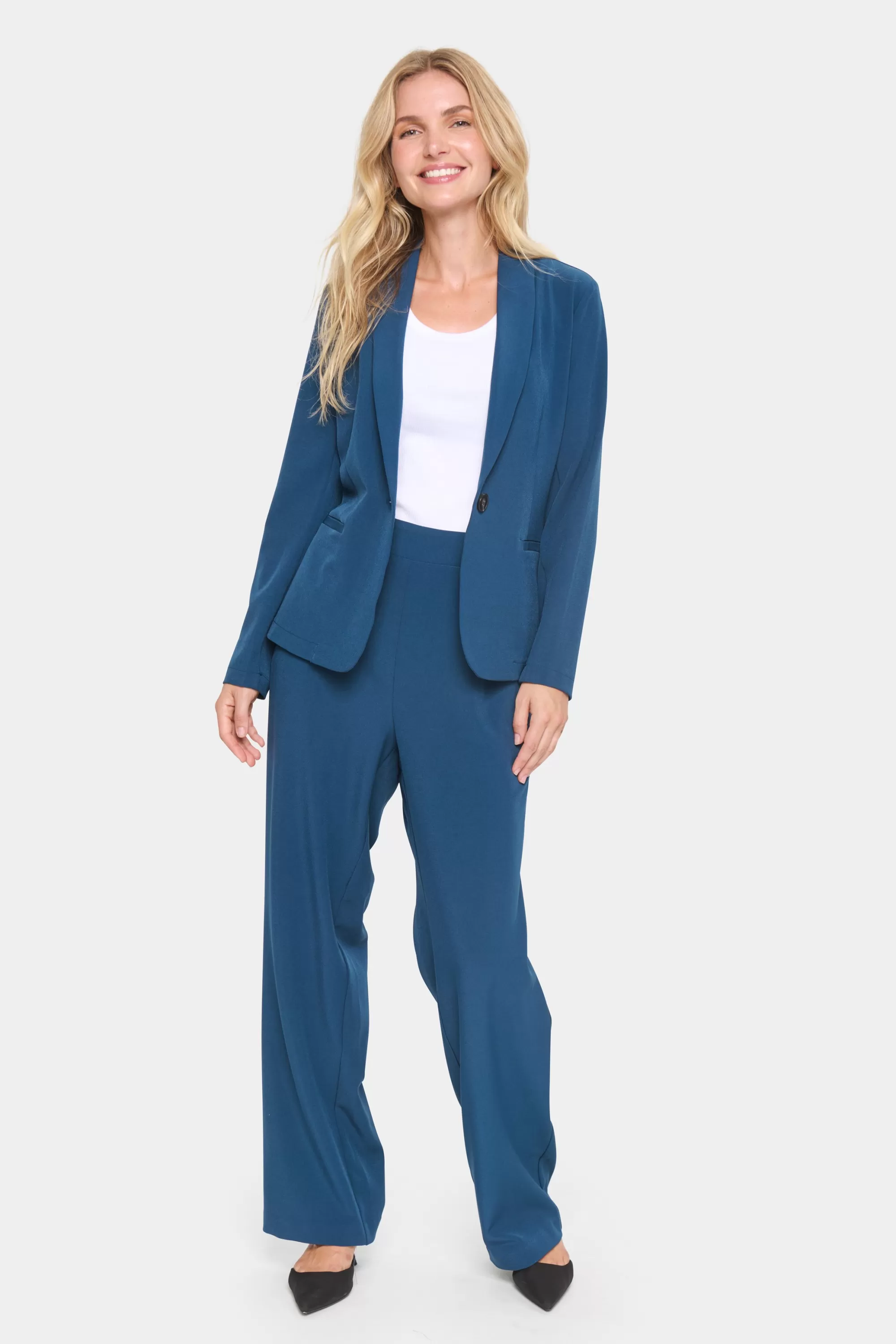 SaintTropez CelestSZ Wide Leg Byxor Titan Clearance