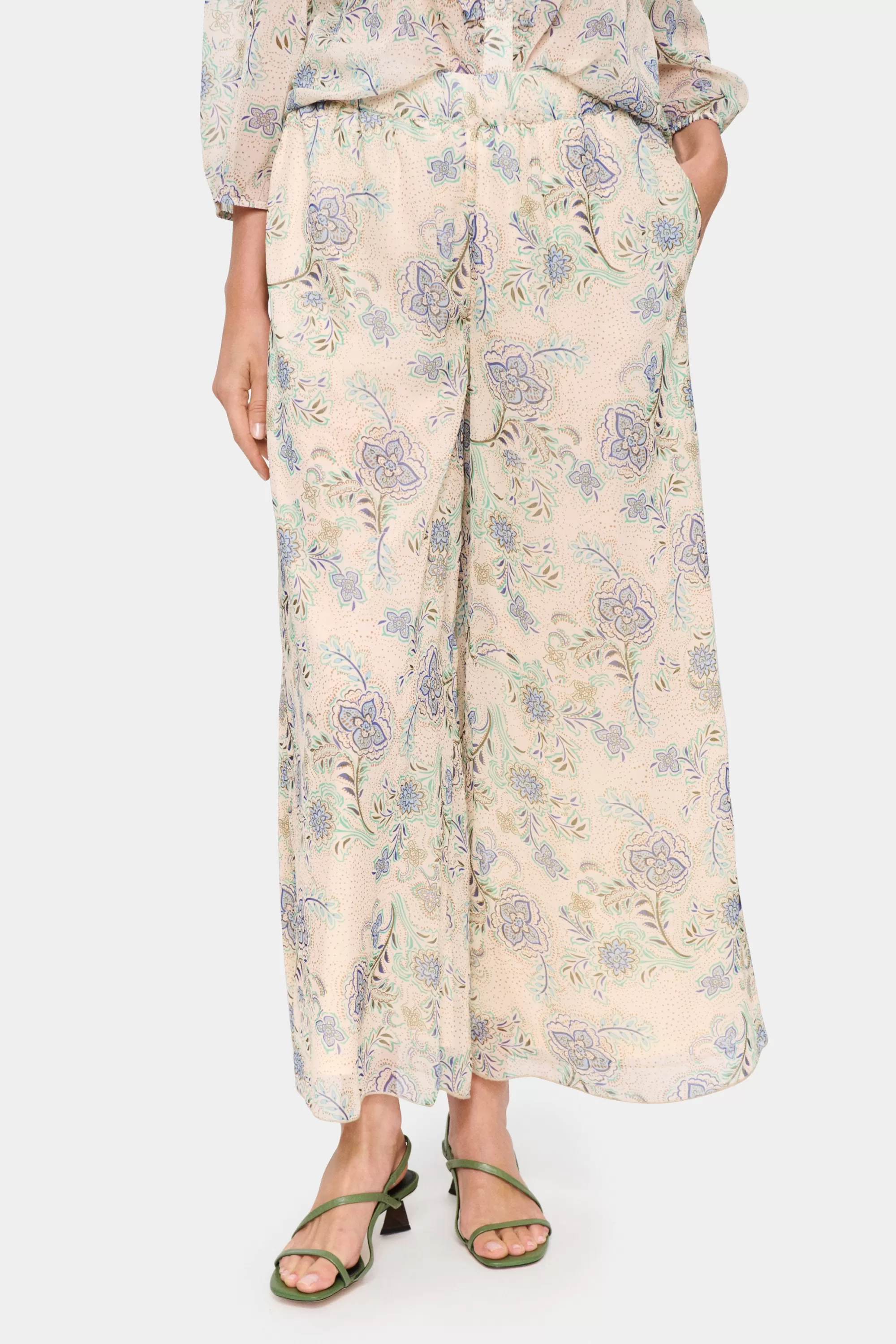 SaintTropez DojaSZ Byxor CremeVintagePaisley Outlet