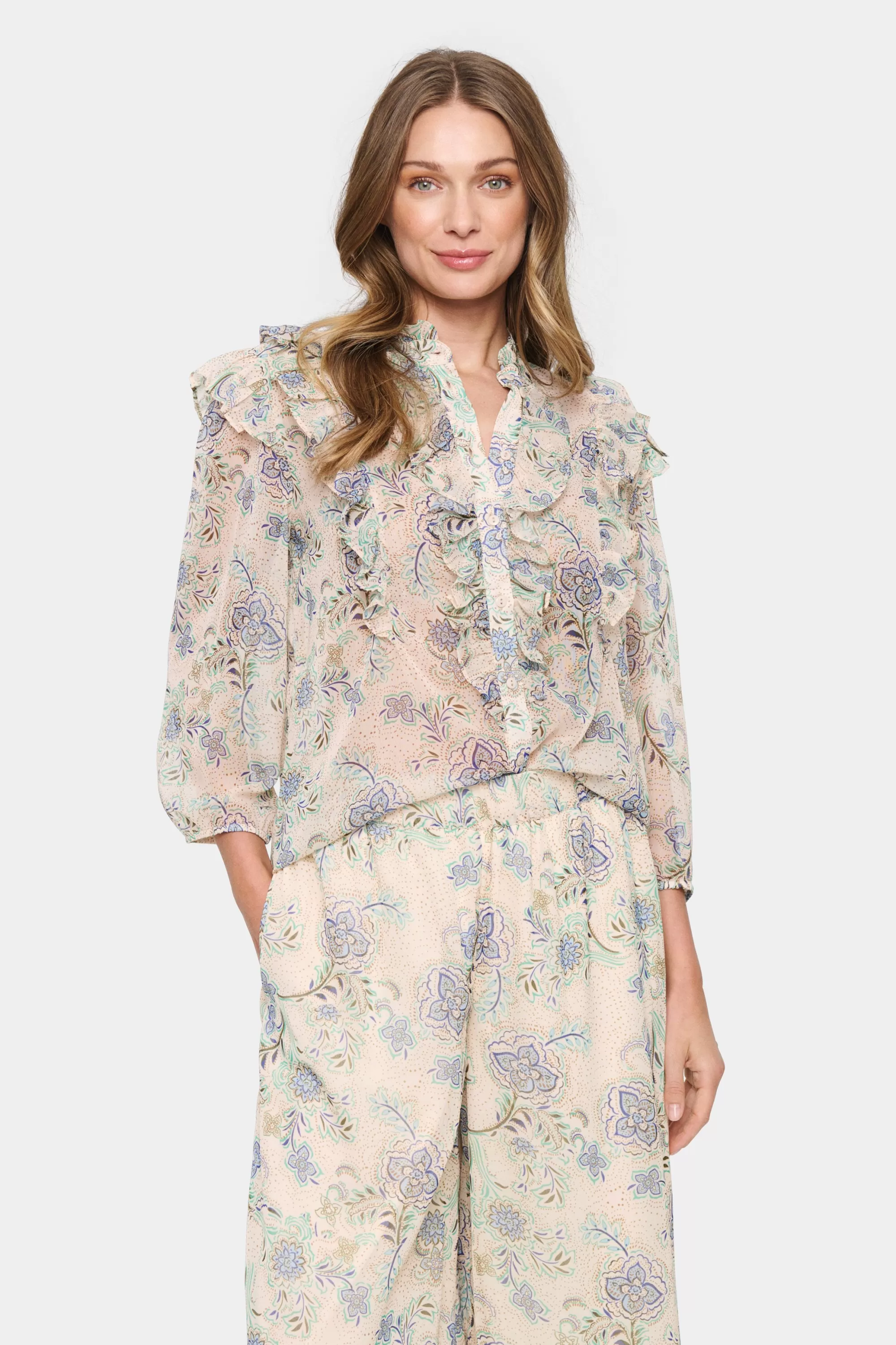 SaintTropez DojaSZ Skjorta CremeVintagePaisley Store