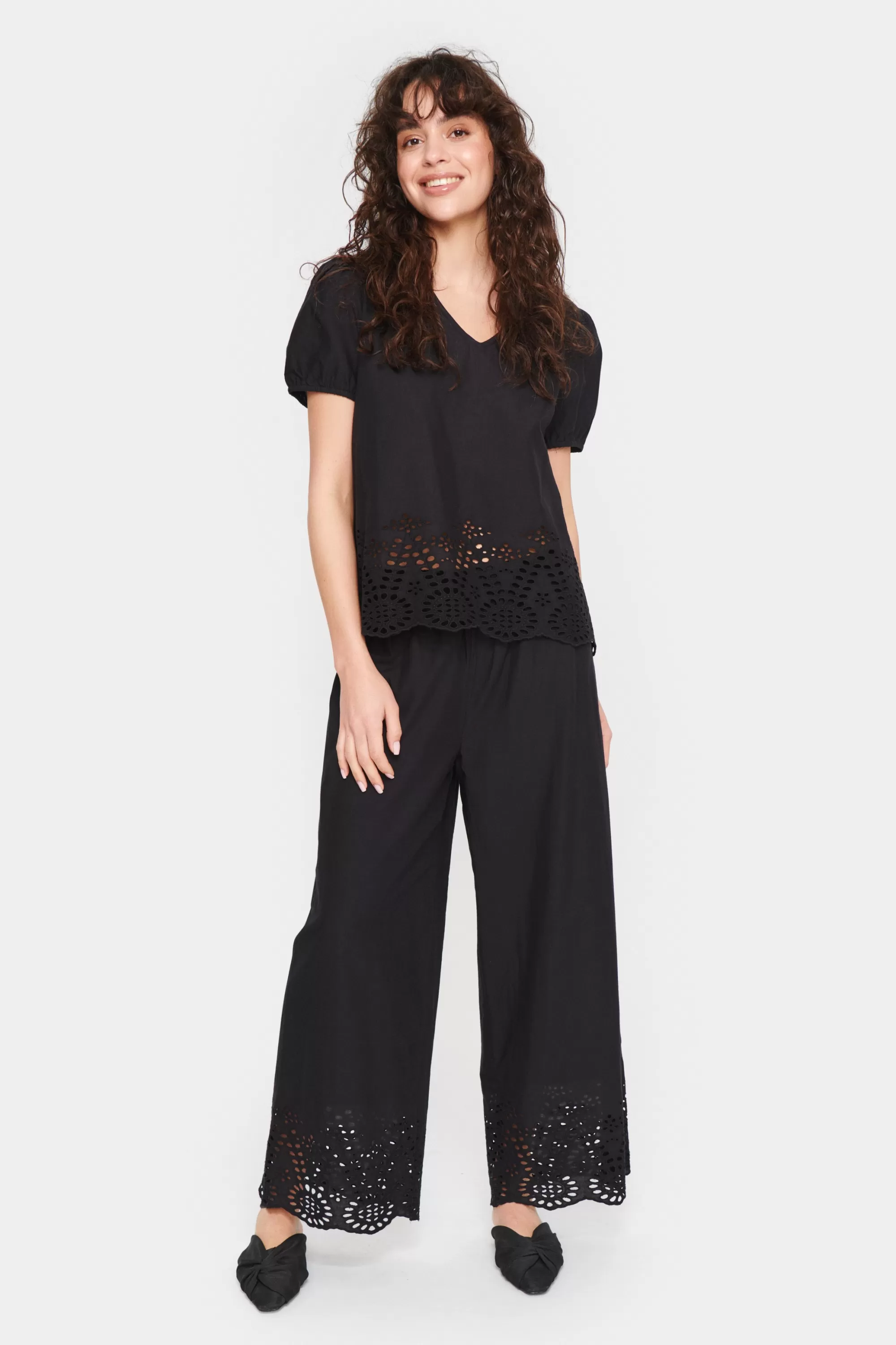 SaintTropez EamajaSZ Byxor Black Cheap