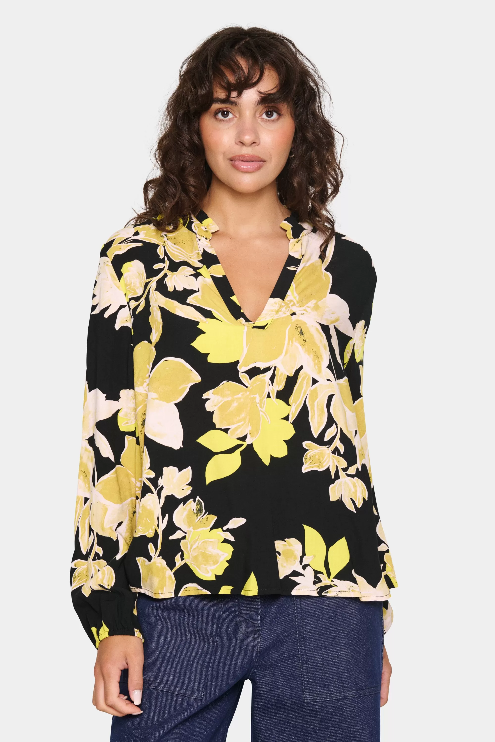 SaintTropez EdaSZ Blus BlackBurnishedFlorals Cheap