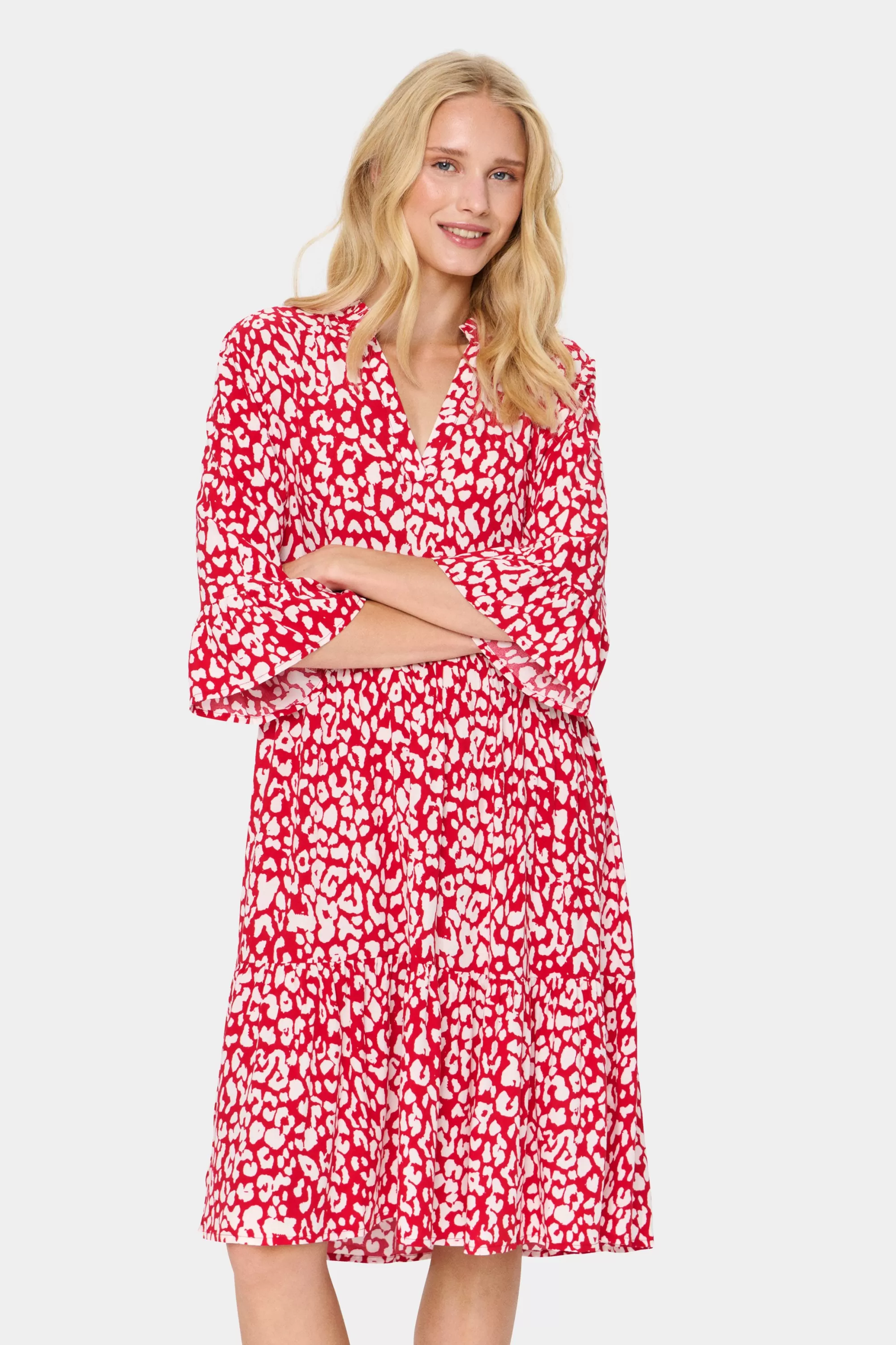 SaintTropez EdaSZ Klänning CrimsonLeopard Cheap