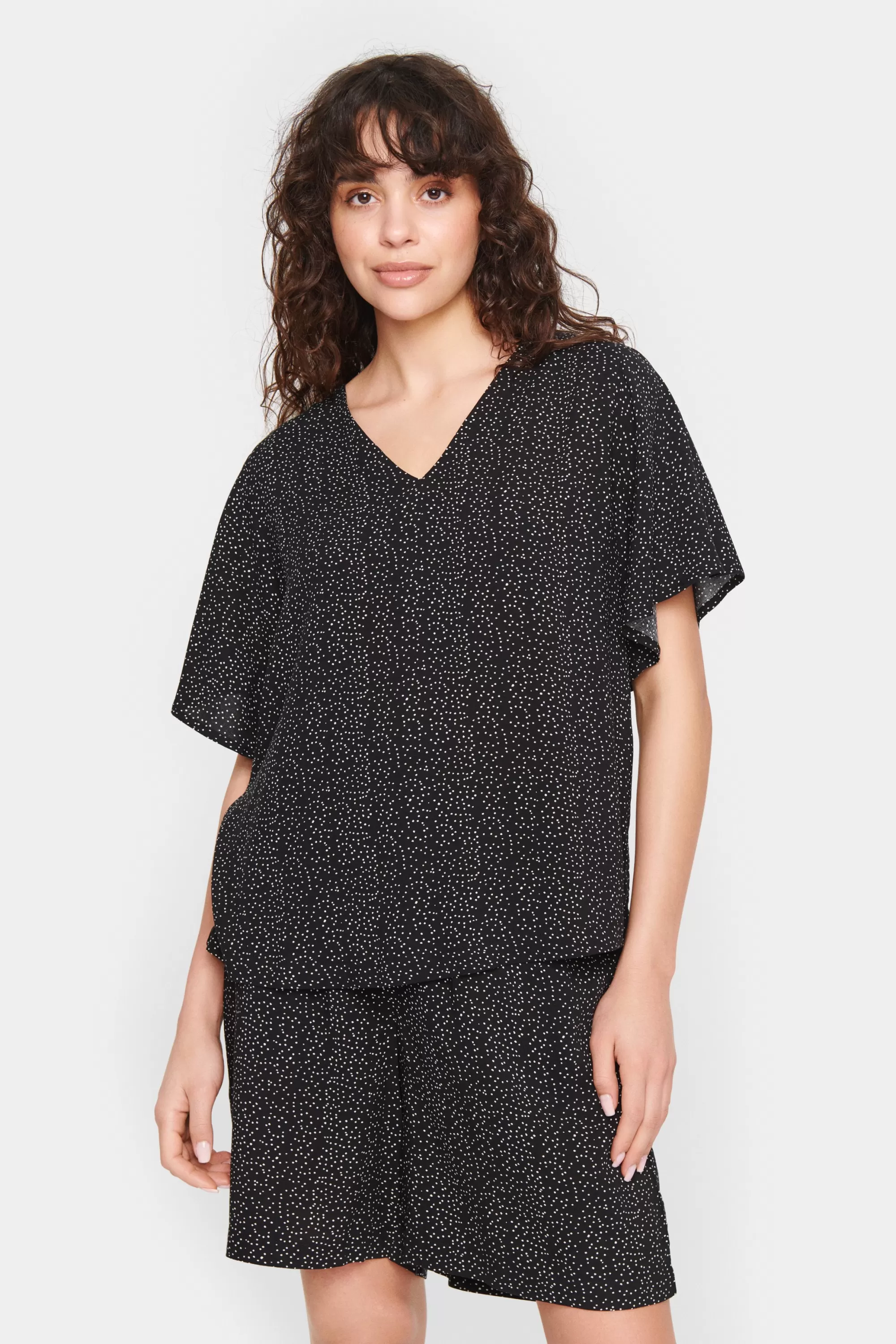 SaintTropez EduaSZ Blus BlackMiniDot Online