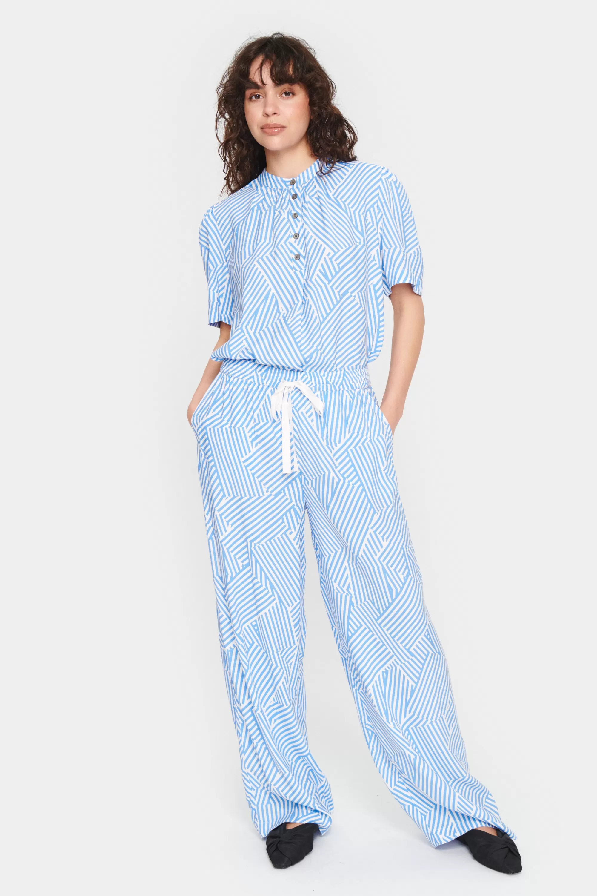 SaintTropez ElyseSZ Byxor MilkyB.BraidedStripes Shop
