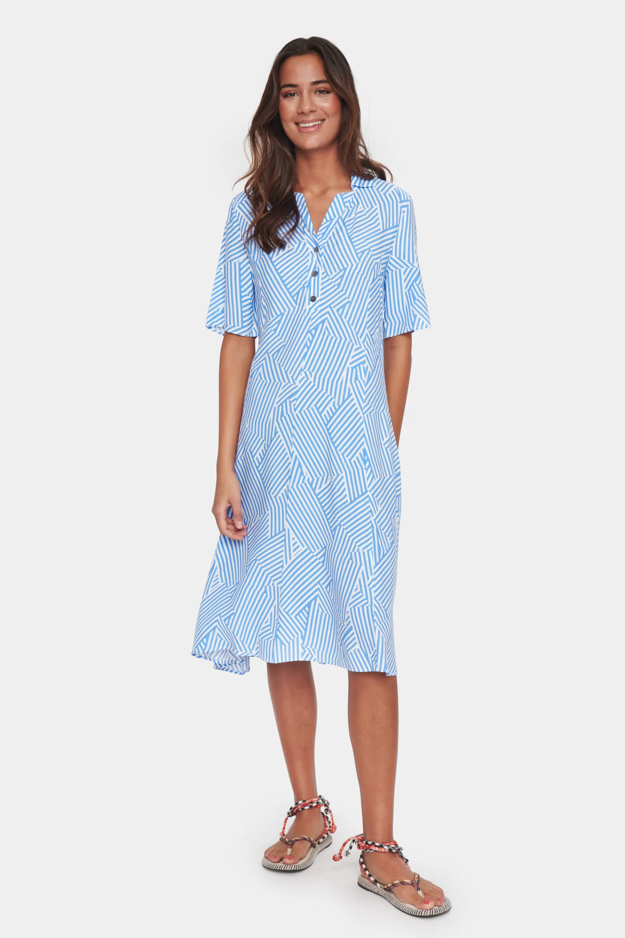 SaintTropez ElyseSZ Klänning MilkyB.BraidedStripes Sale