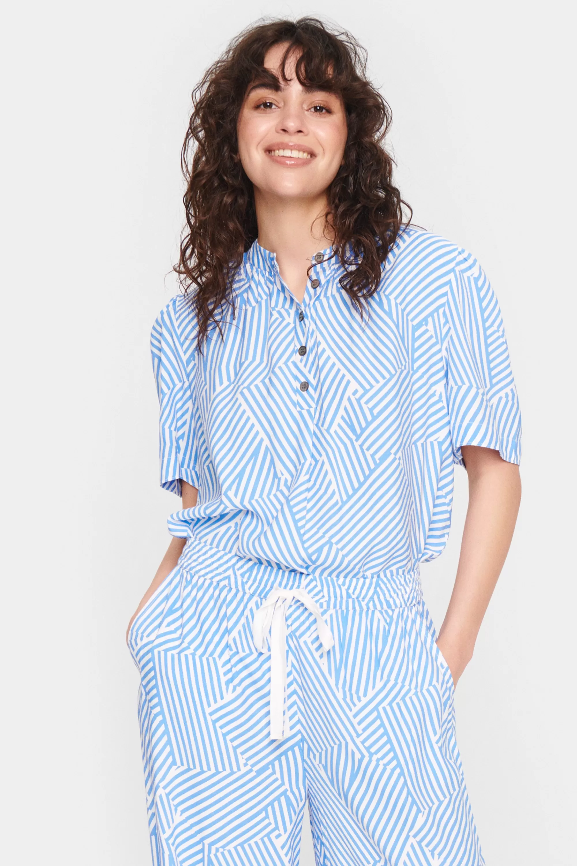 SaintTropez ElyseSZ Skjorta MilkyB.BraidedStripes Cheap