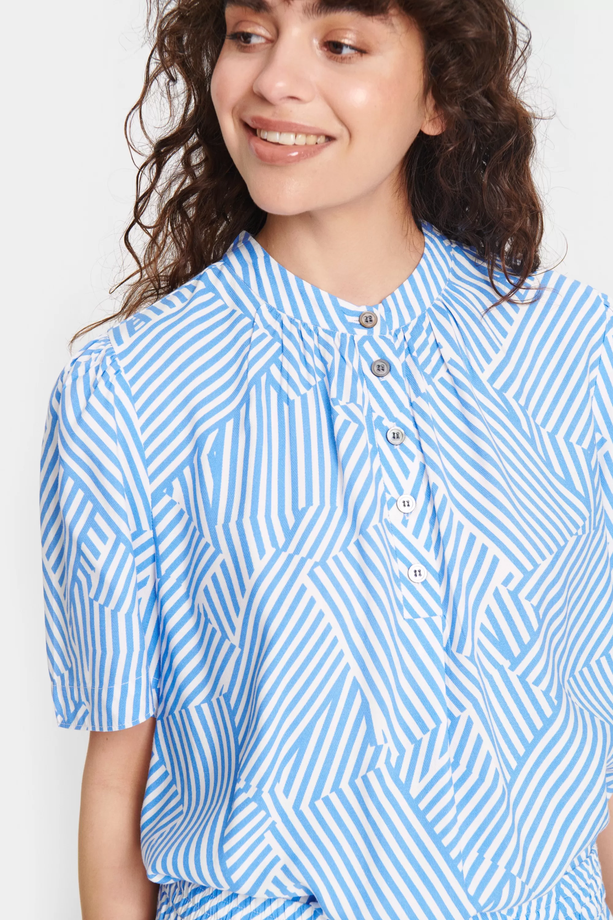 SaintTropez ElyseSZ Skjorta MilkyB.BraidedStripes Cheap