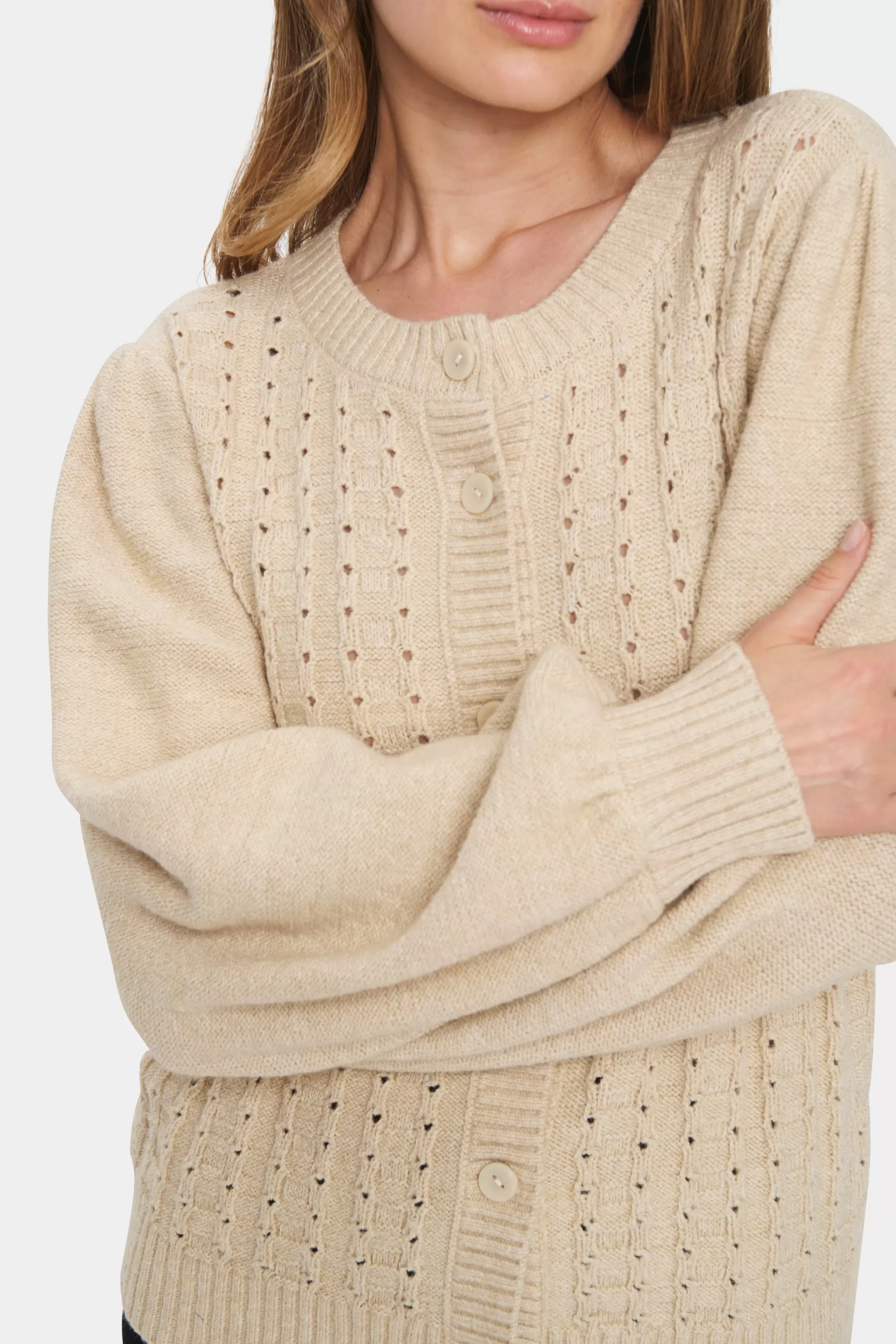 SaintTropez FelliSZ Cardigan Creme Flash Sale