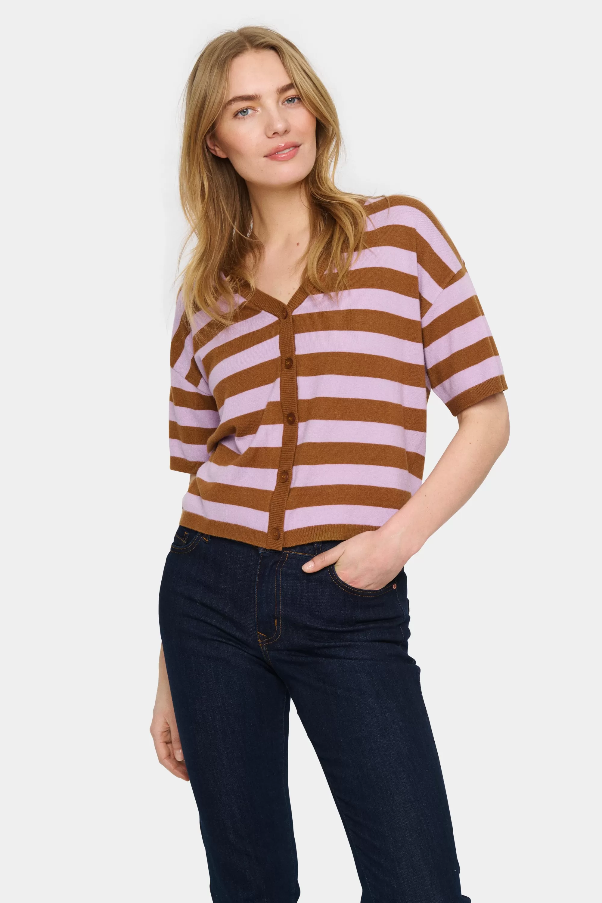 SaintTropez FikamSZ Cardigan Nuthatch Best Sale