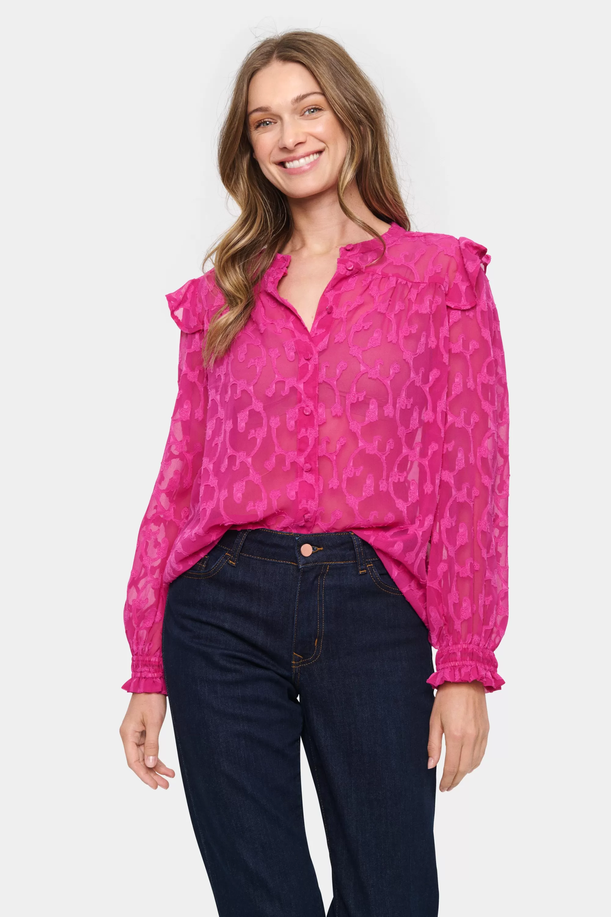 SaintTropez FivaSZ Blus FuchsiaRed Cheap
