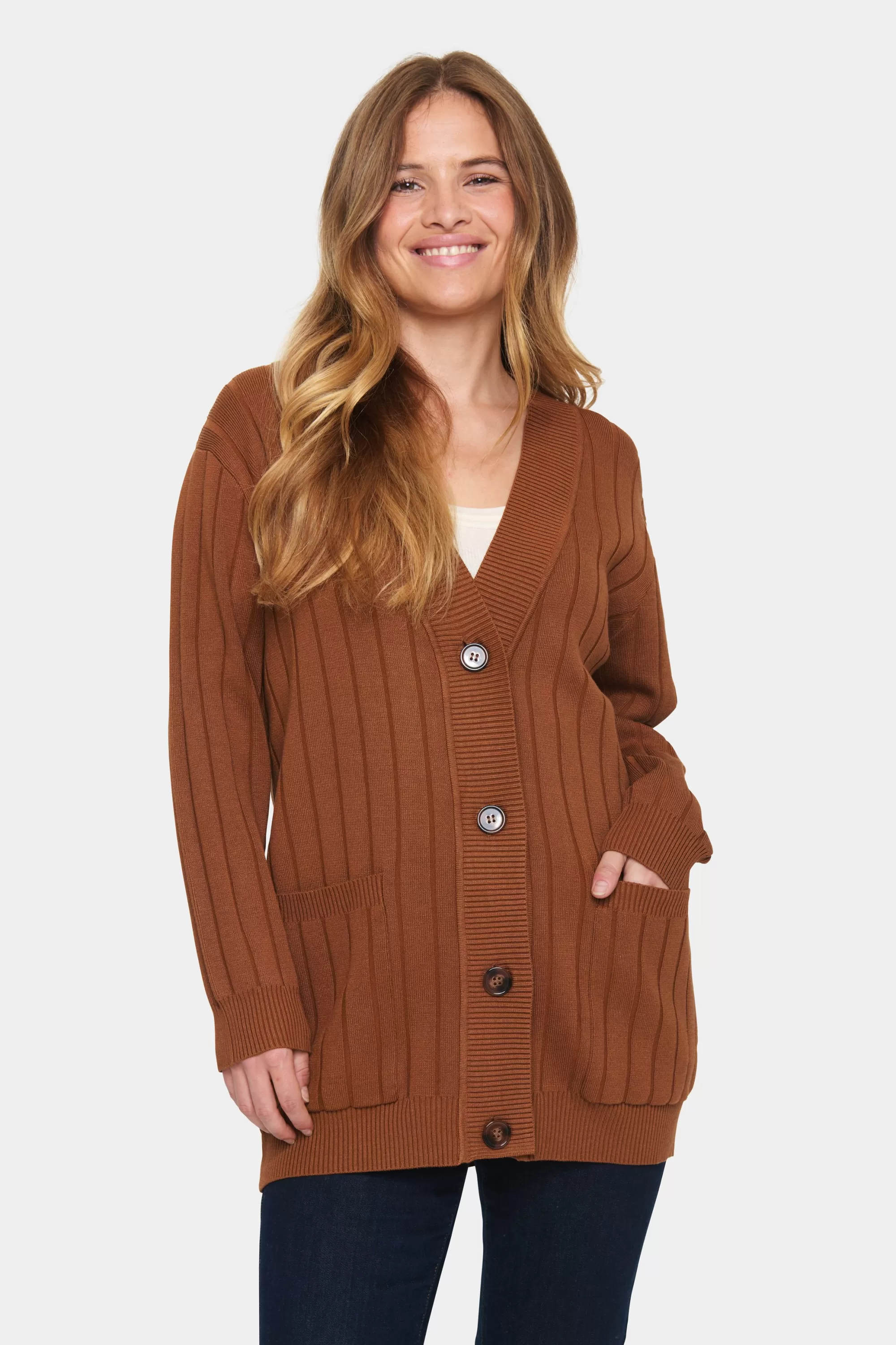 SaintTropez FumikoSZ Cardigan Nuthatch New