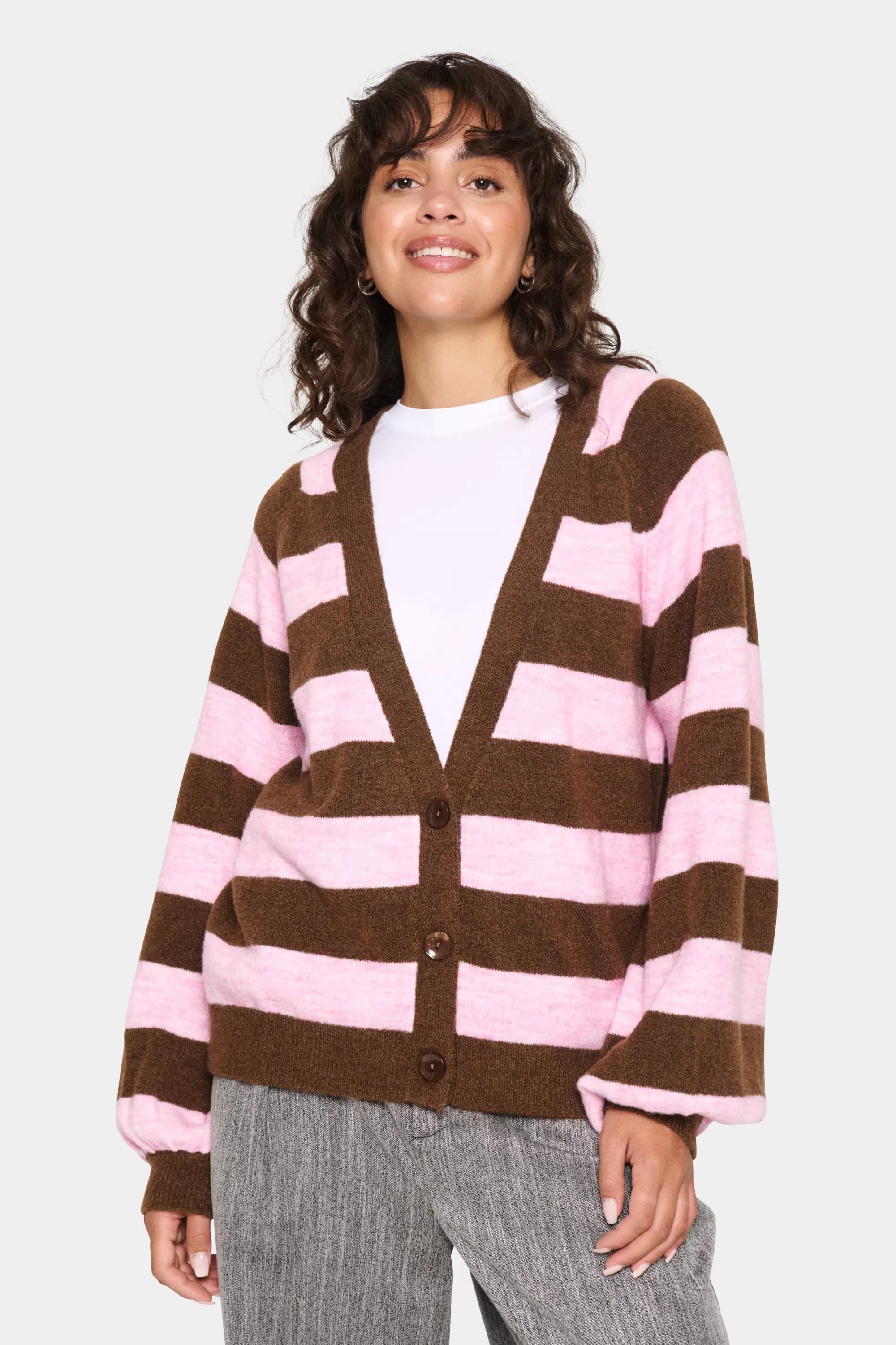 SaintTropez GarbieSZ Cardigan ChateauNuthachStripe Outlet