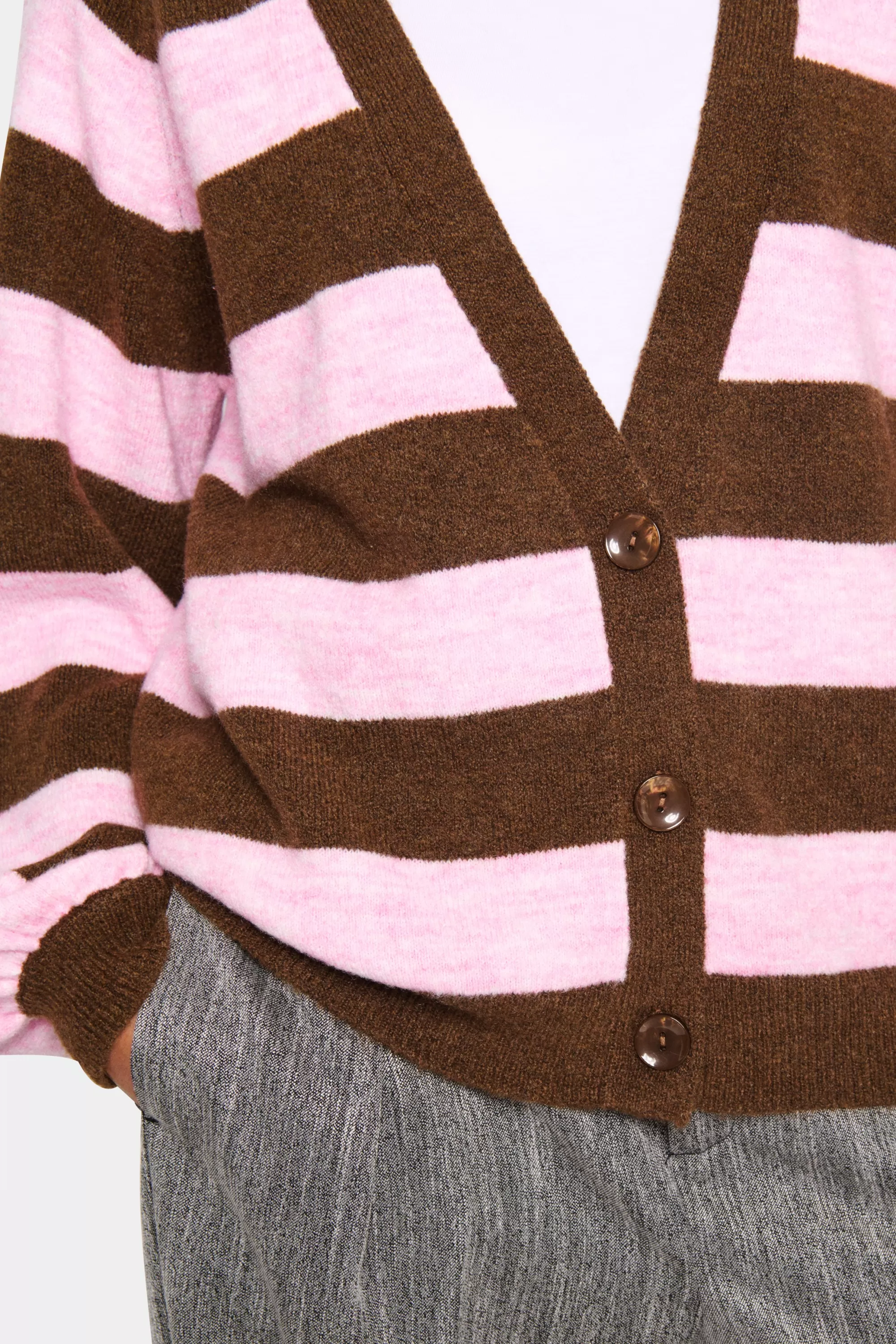 SaintTropez GarbieSZ Cardigan ChateauNuthachStripe Outlet