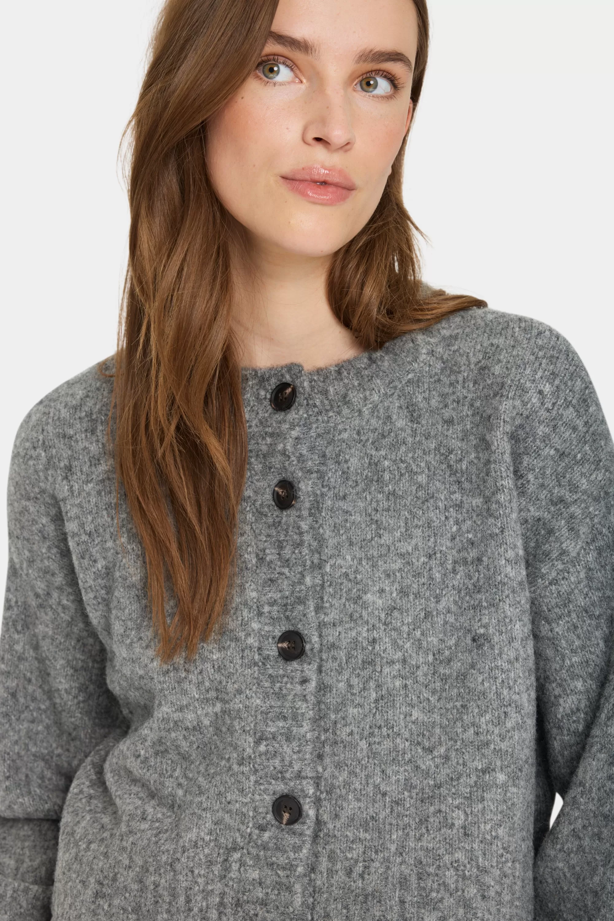 SaintTropez GildaSZ Cardigan MistGreyMelange Cheap