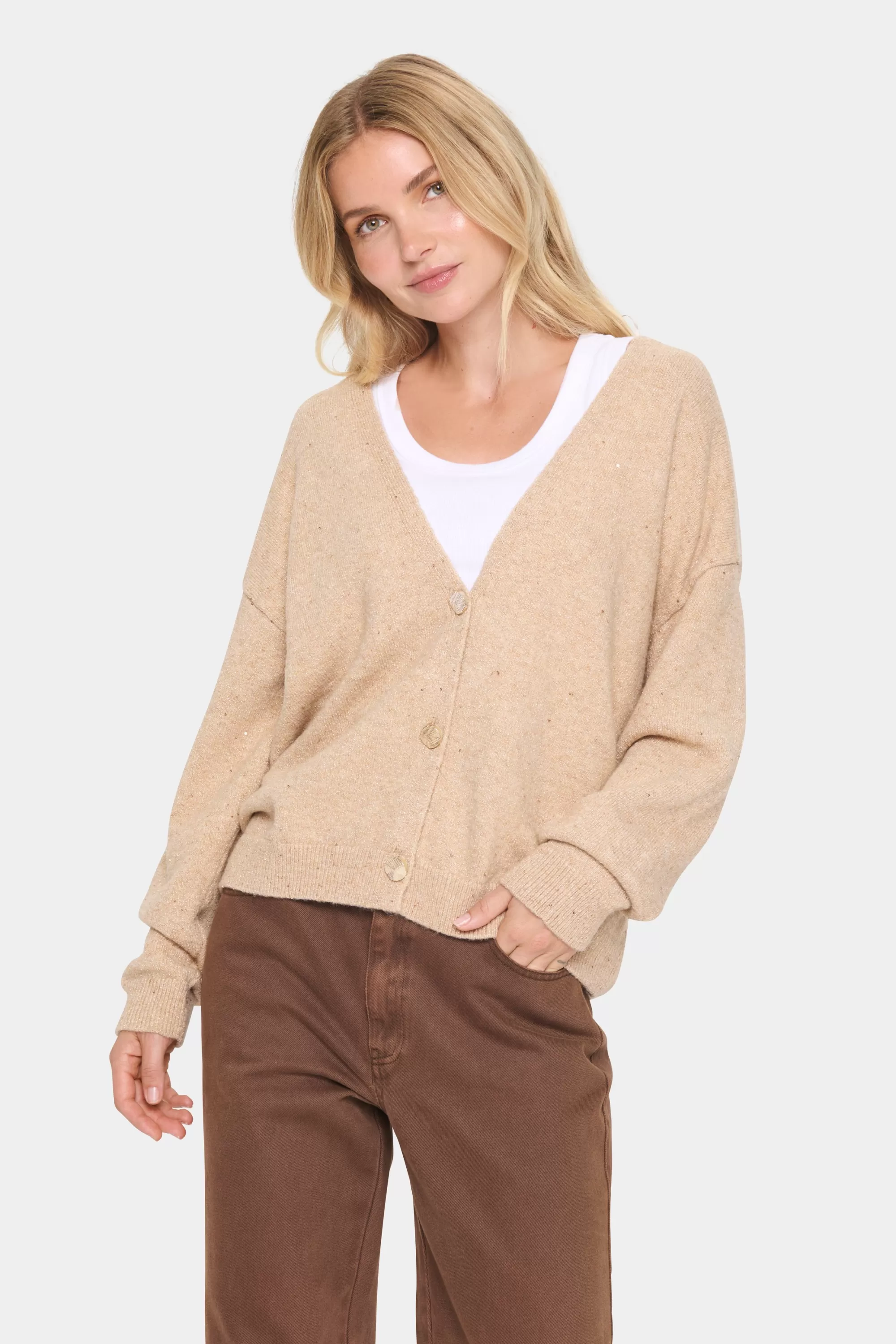 SaintTropez HayaSZ Cardigan Macadamia Best