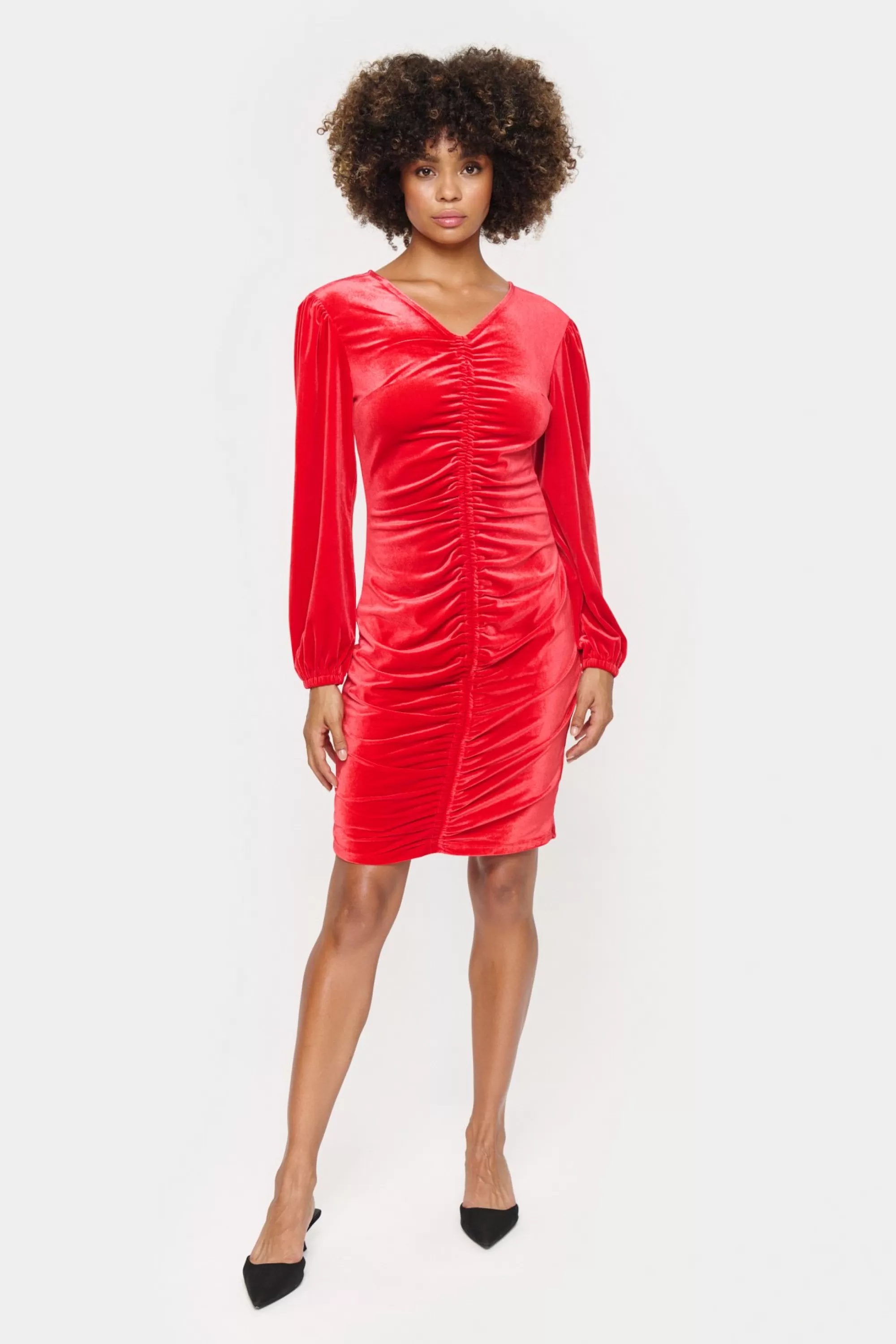 SaintTropez HebaSZ Velvet Klänning RacingRed Best Sale