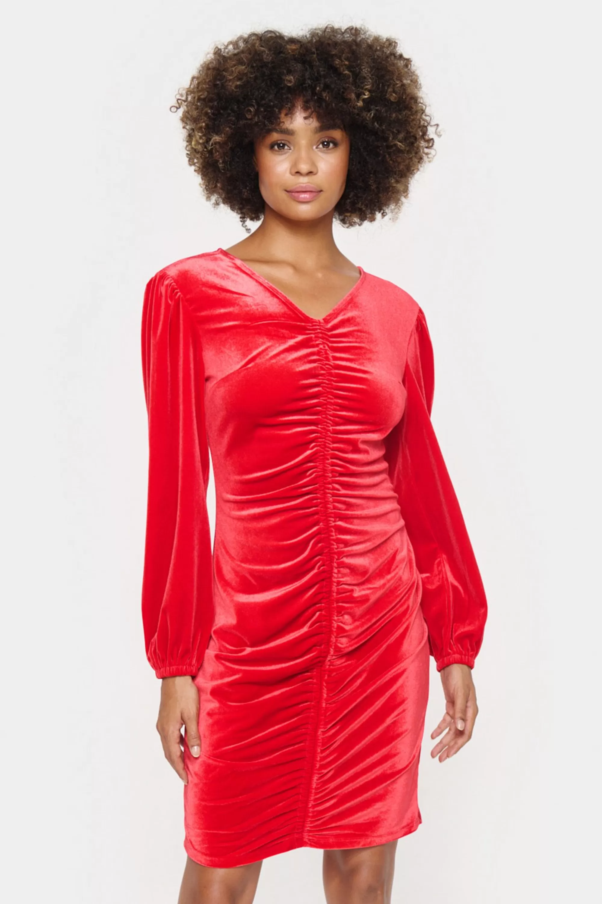 SaintTropez HebaSZ Velvet Klänning RacingRed Best Sale
