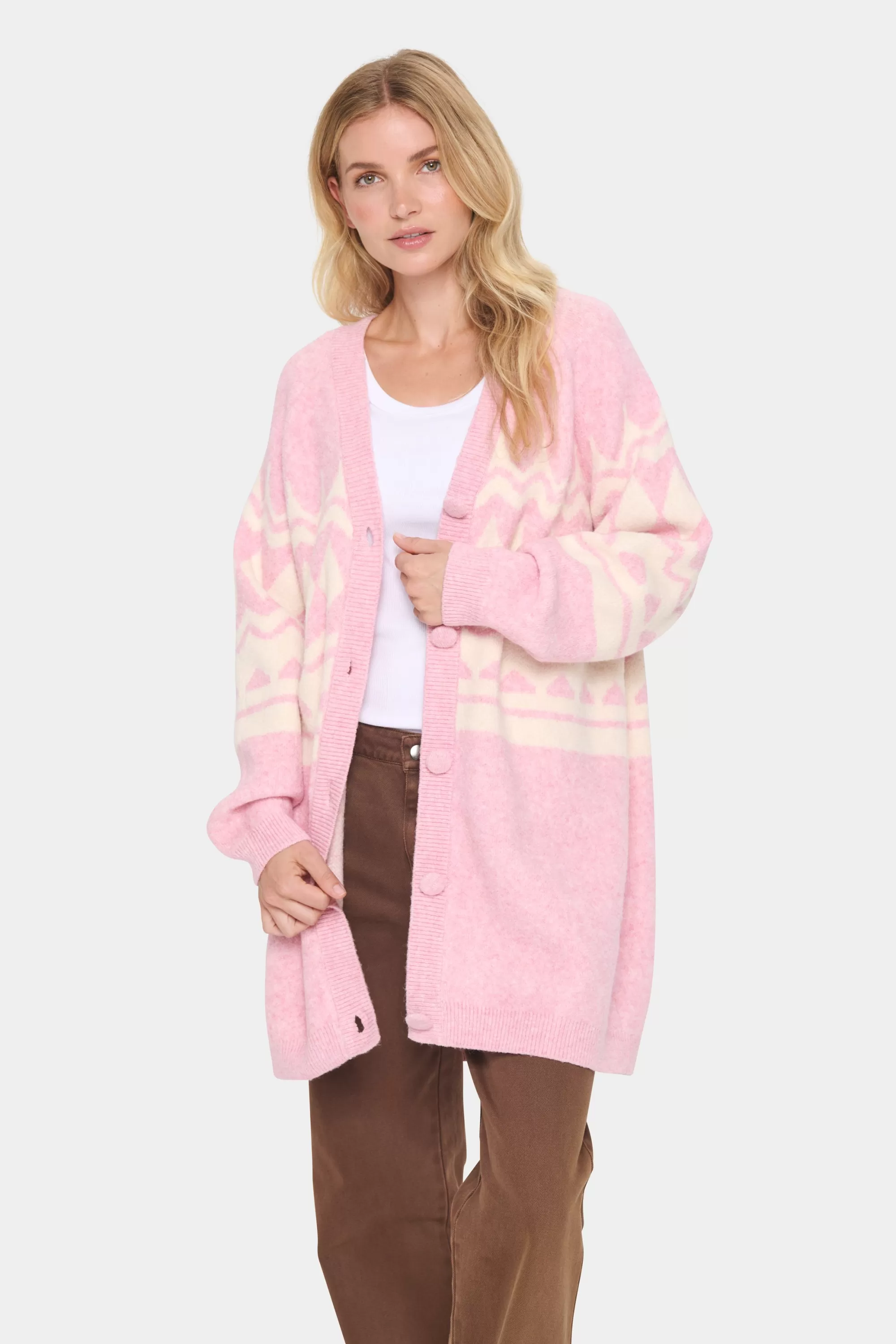 SaintTropez HeddaSZ Cardigan CashmereRose Cheap