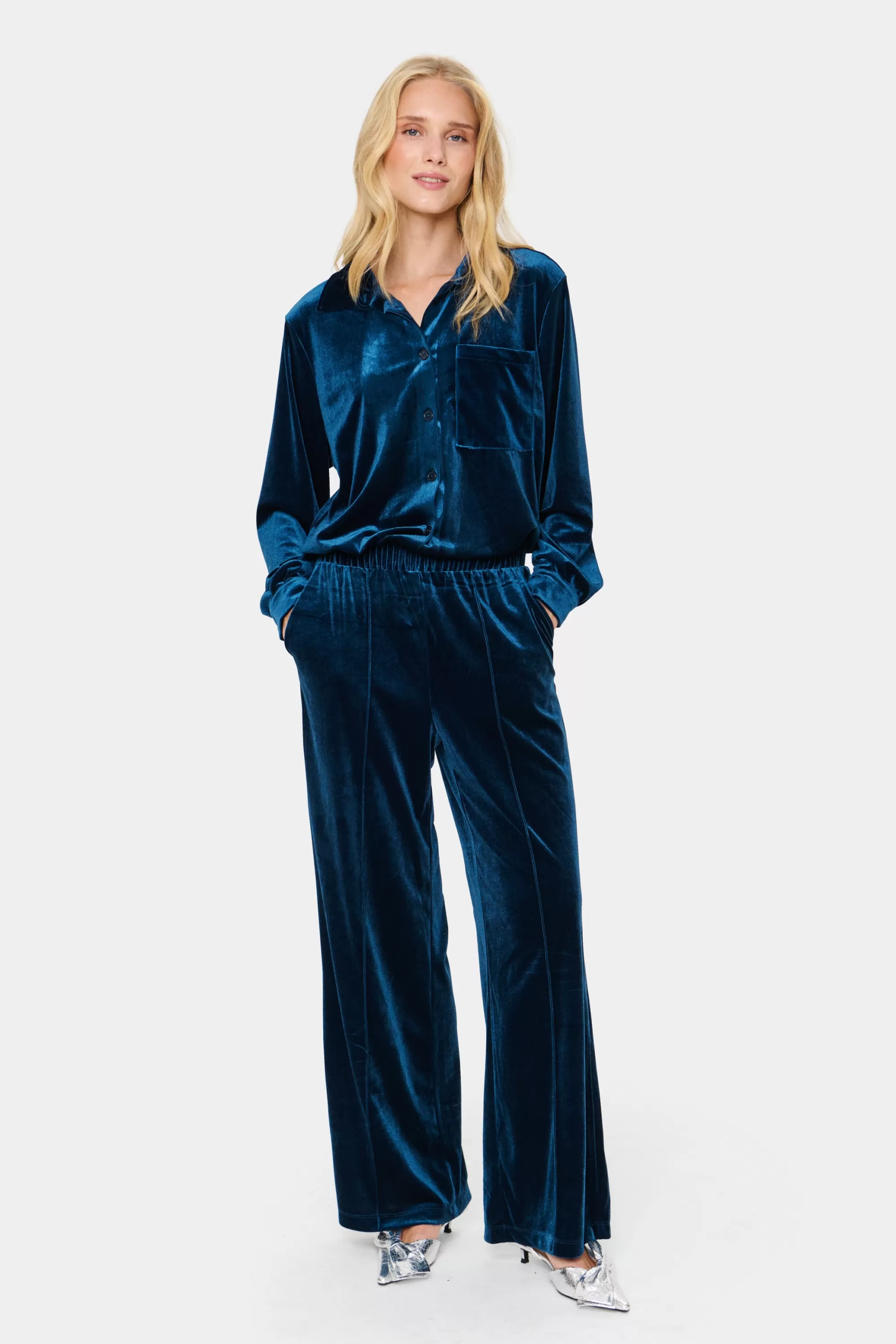 SaintTropez HenrikaSZ Velvet Byxor Titan Best