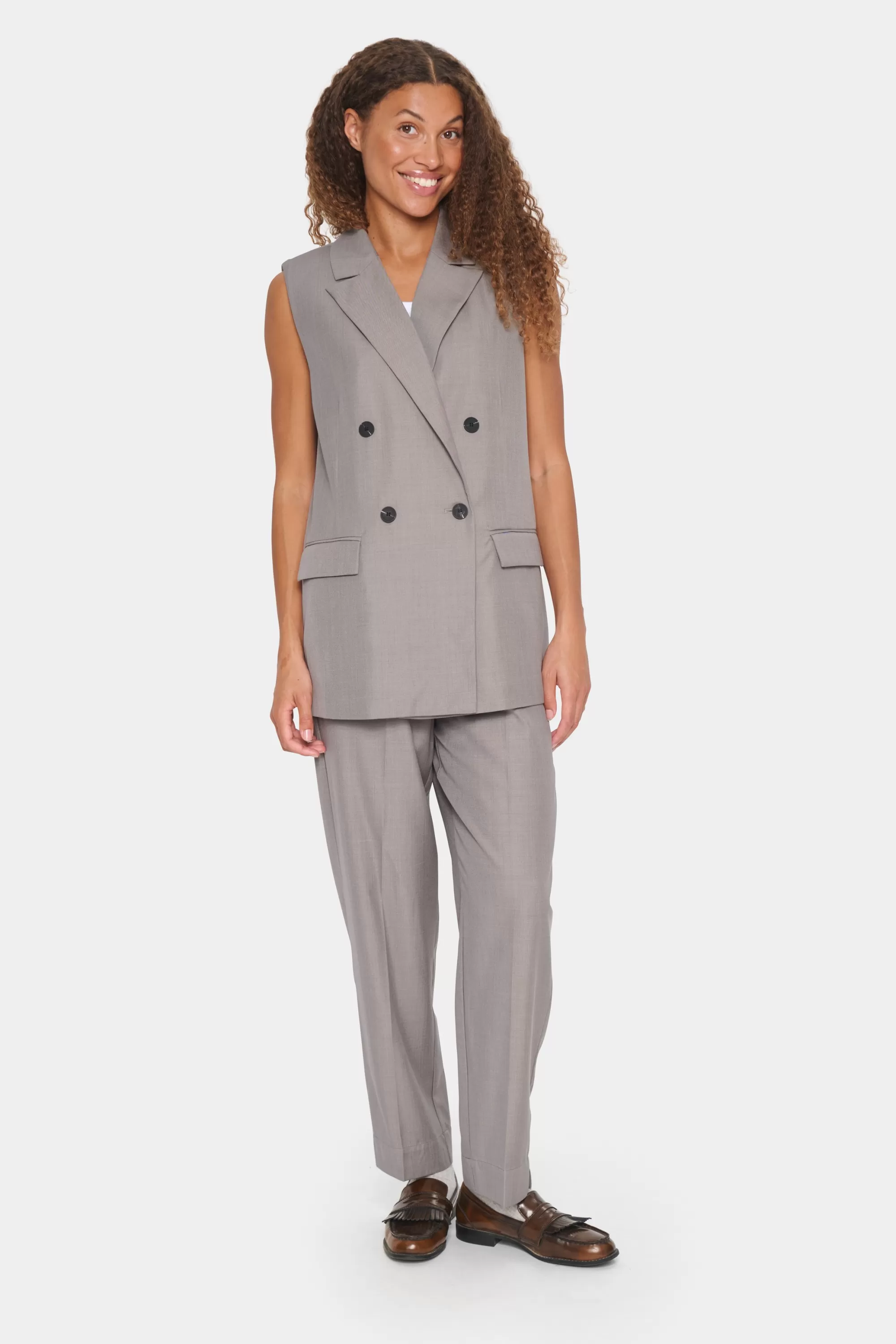 SaintTropez InnekeSZ Byxor MistGreyMelange Flash Sale