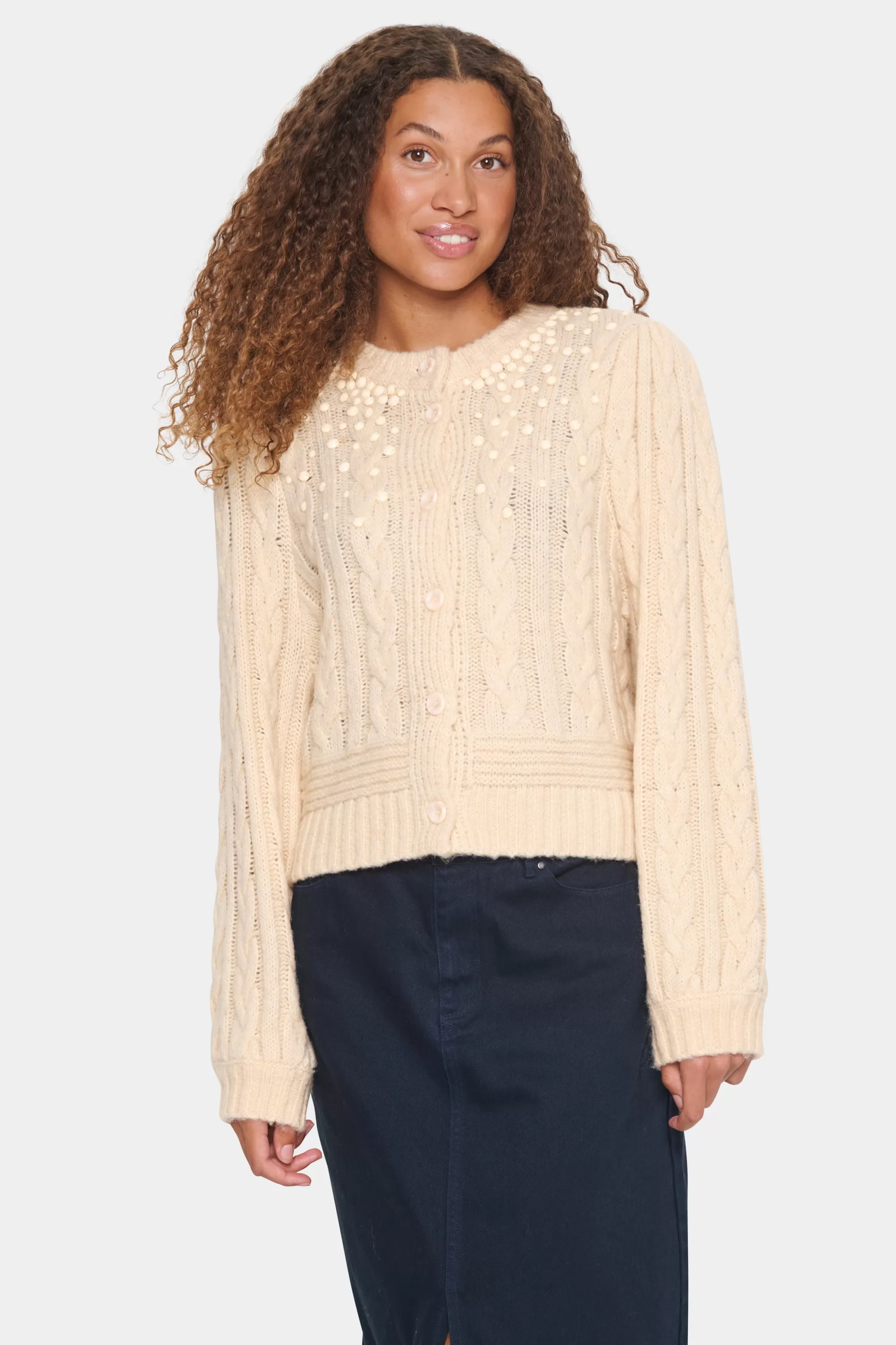 SaintTropez IvalaSZ Cardigan Creme Discount
