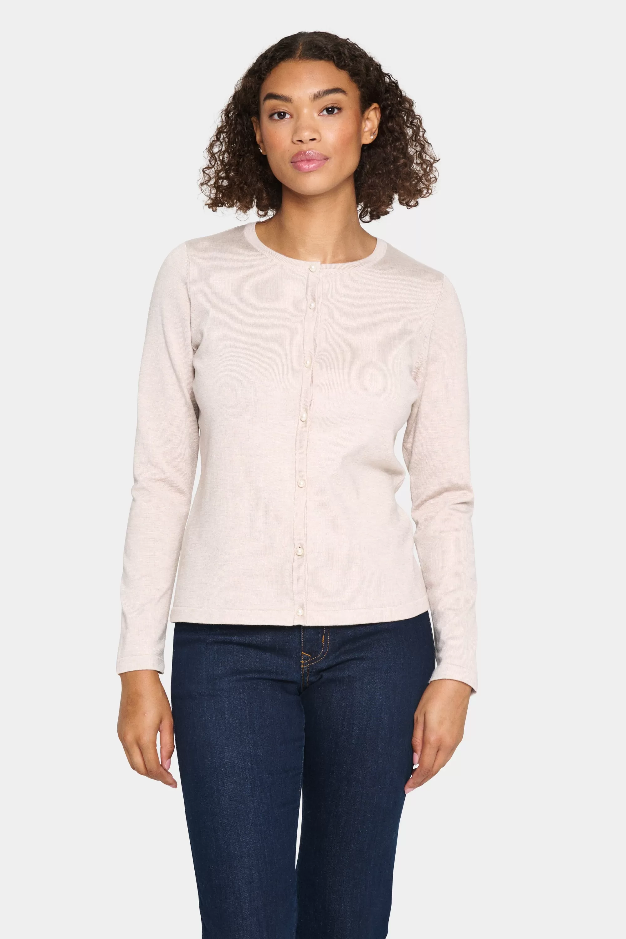 SaintTropez JemmaSZ Cardigan GrayMornMelange New