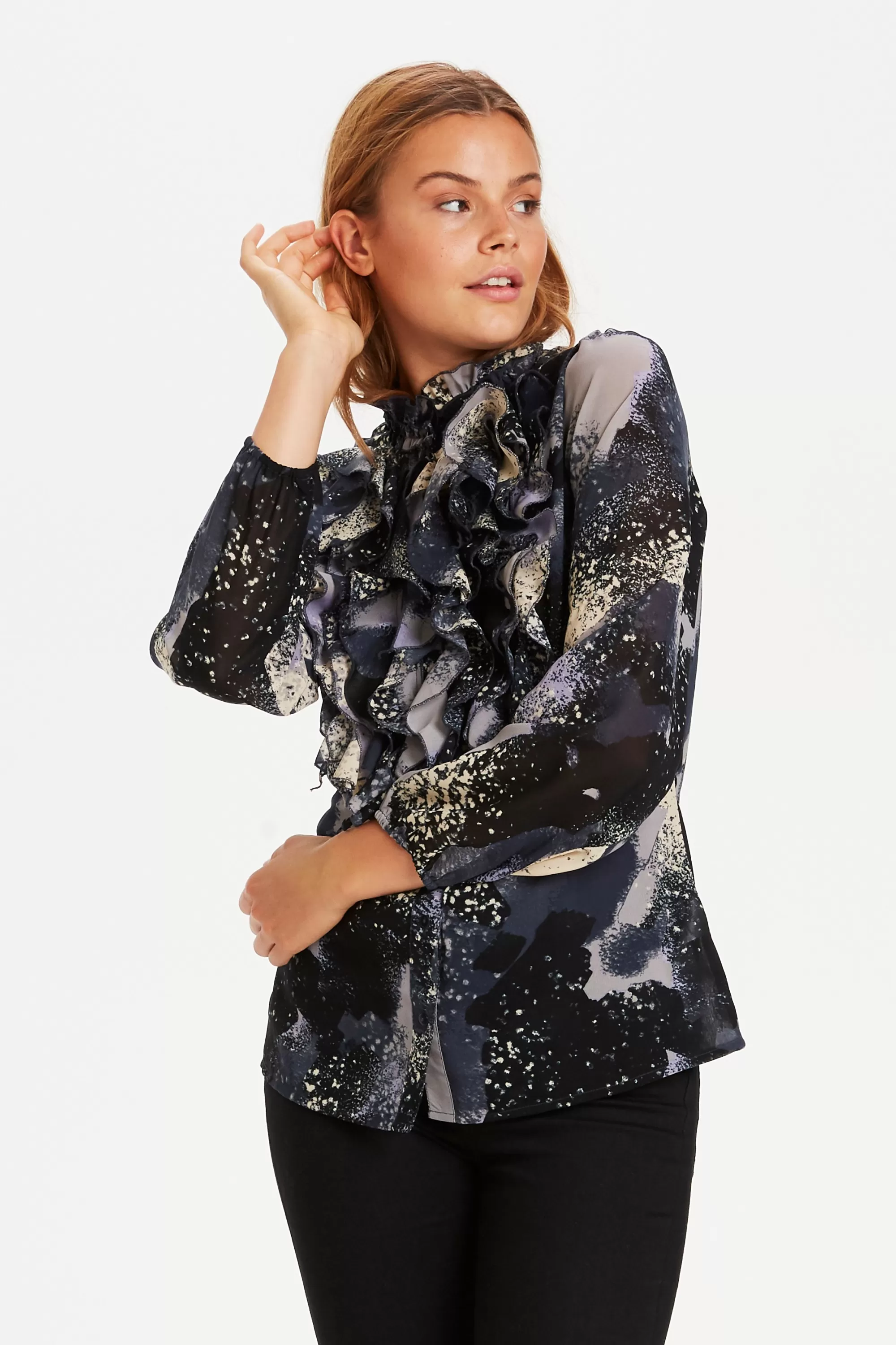 SaintTropez LiljaSZ LS Shirtnn BlueDeepMuttedClouds Store