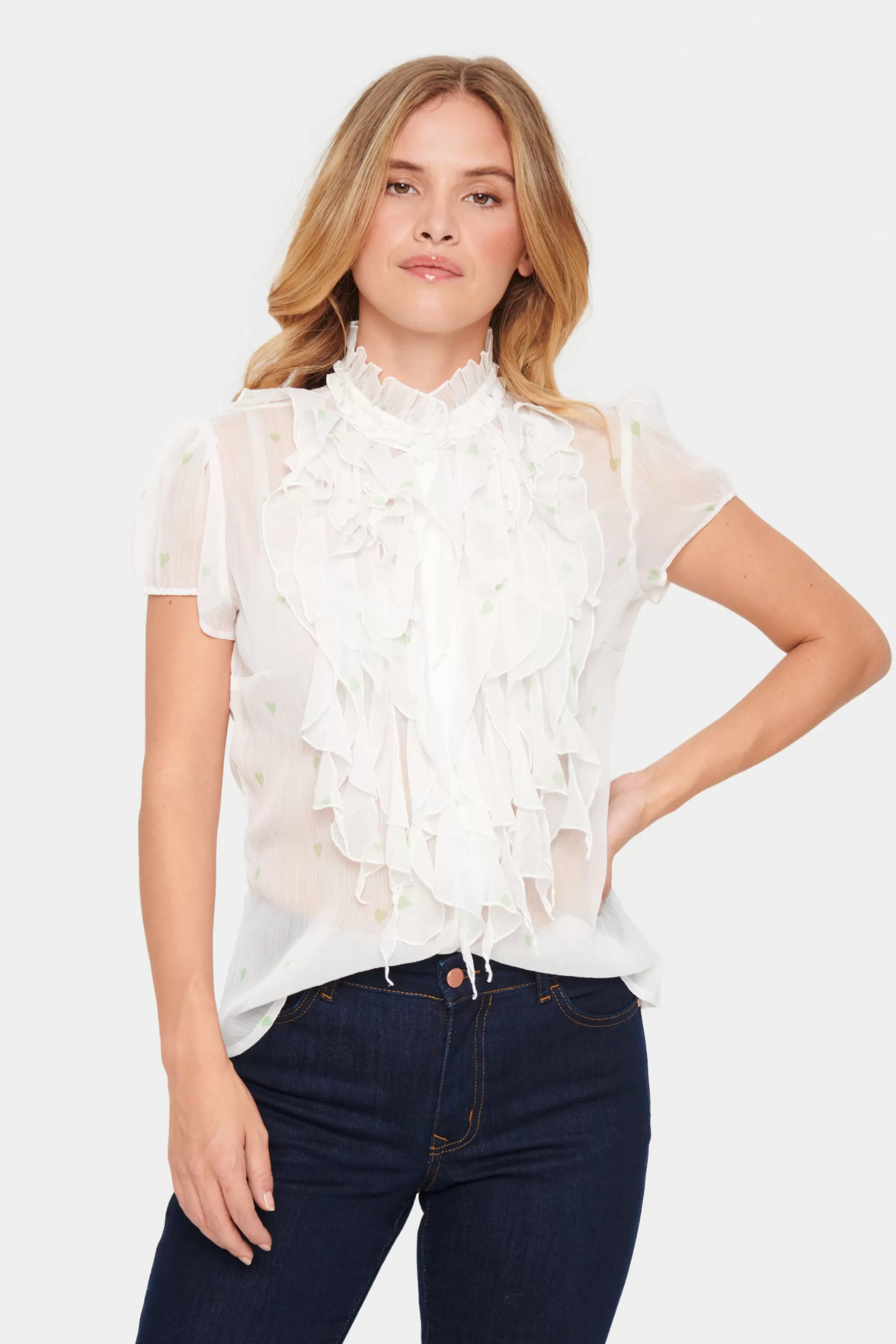 SaintTropez LiljaSZ Skjorta ZephyrGreenHearts Best Sale