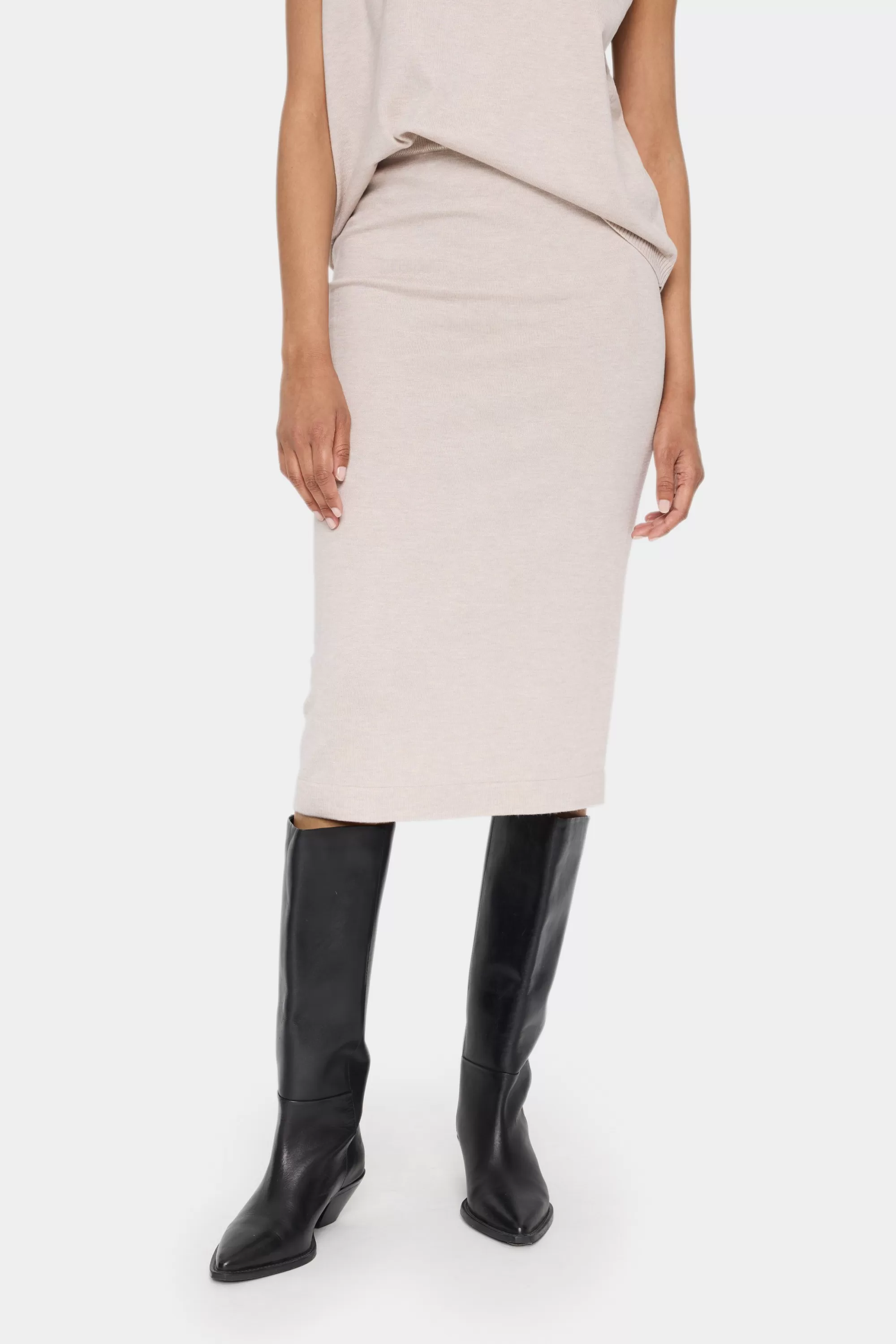 SaintTropez MilaSZ Kjol GrayMornMelange Best Sale