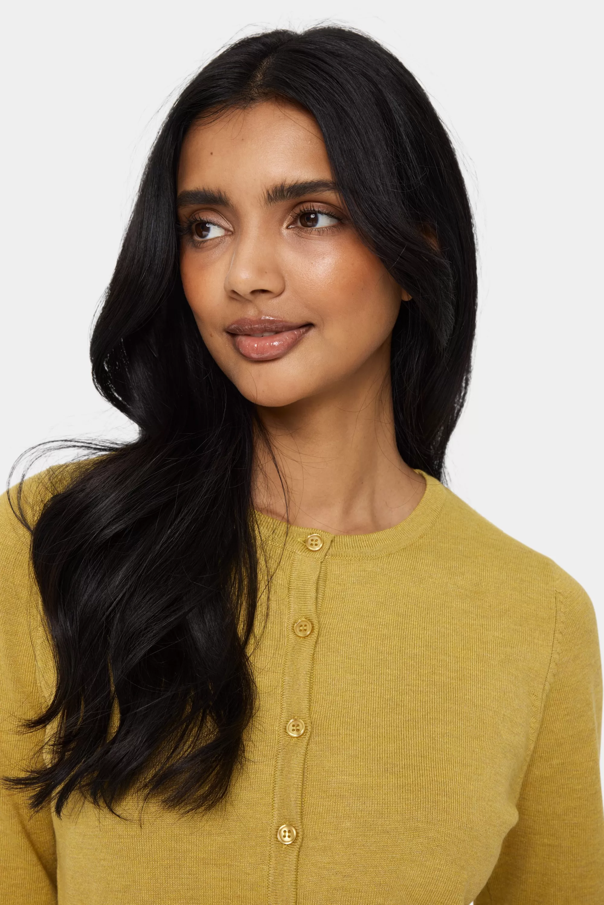 SaintTropez MilaSZ R-Neck Cardigan BurnishedGoldMelange Clearance