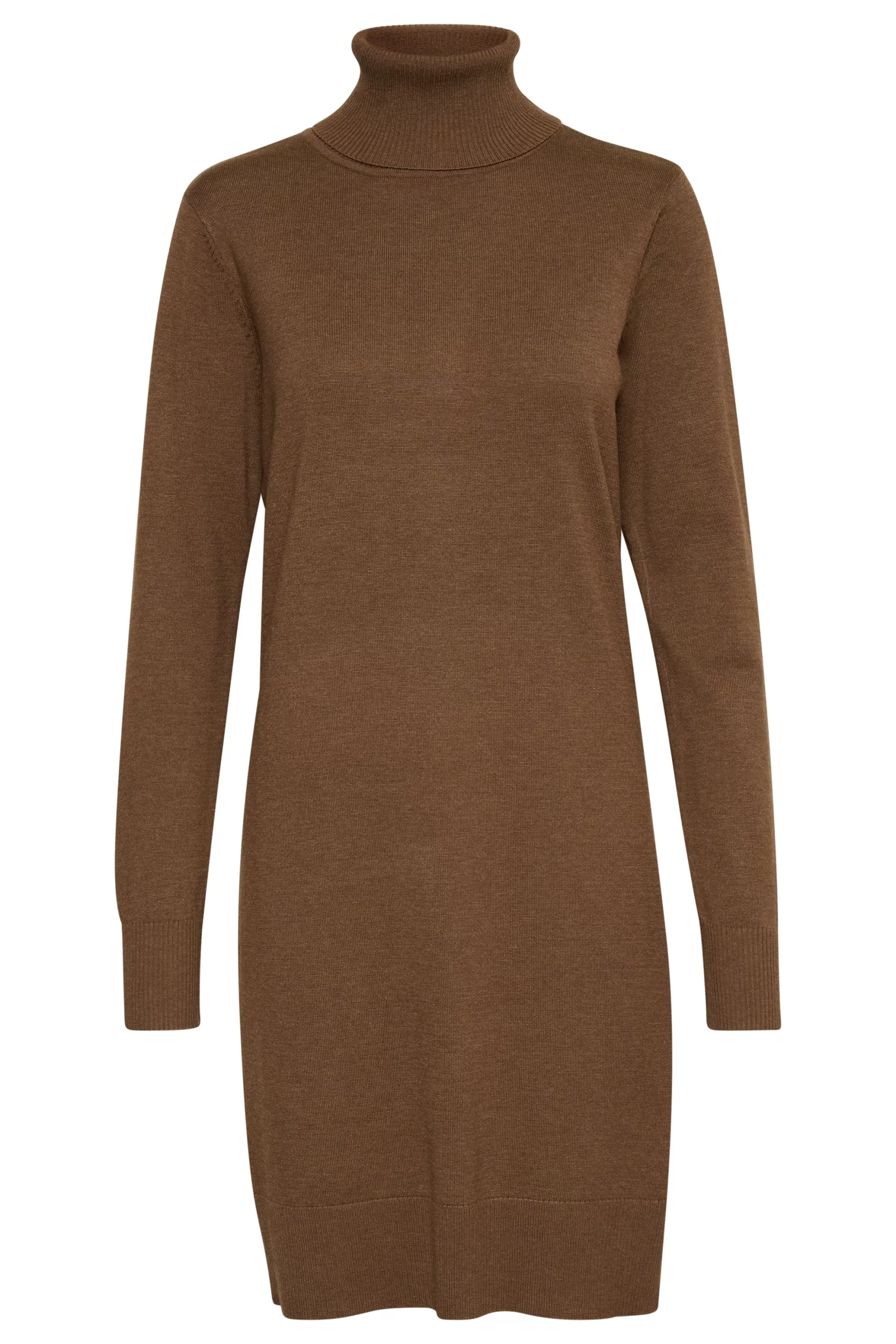 SaintTropez MilaSZ Rollneck Dress ShitakeMelange Best