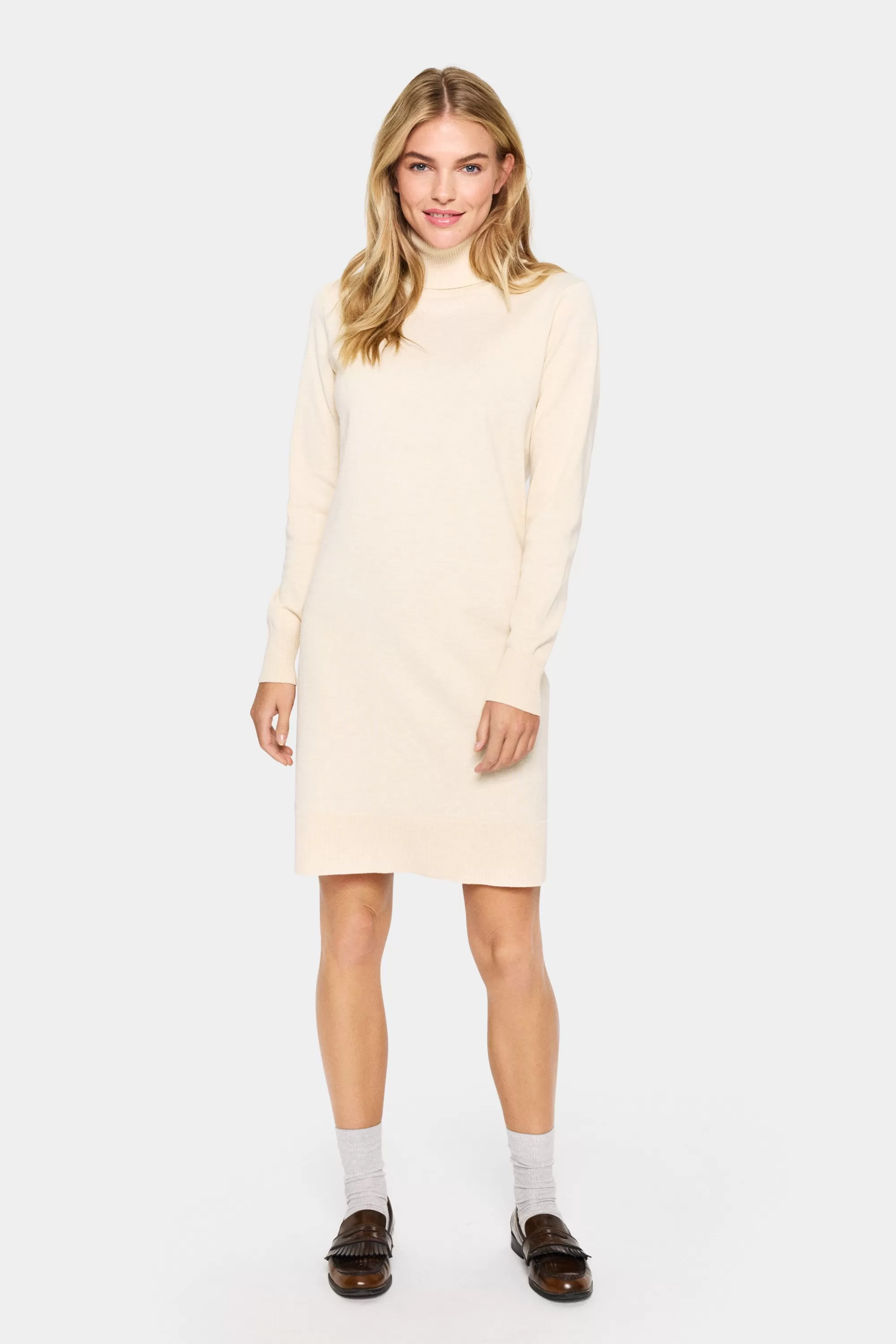 SaintTropez MilaSZ Rollneck Dress Baby&s;sBreathMelange Fashion