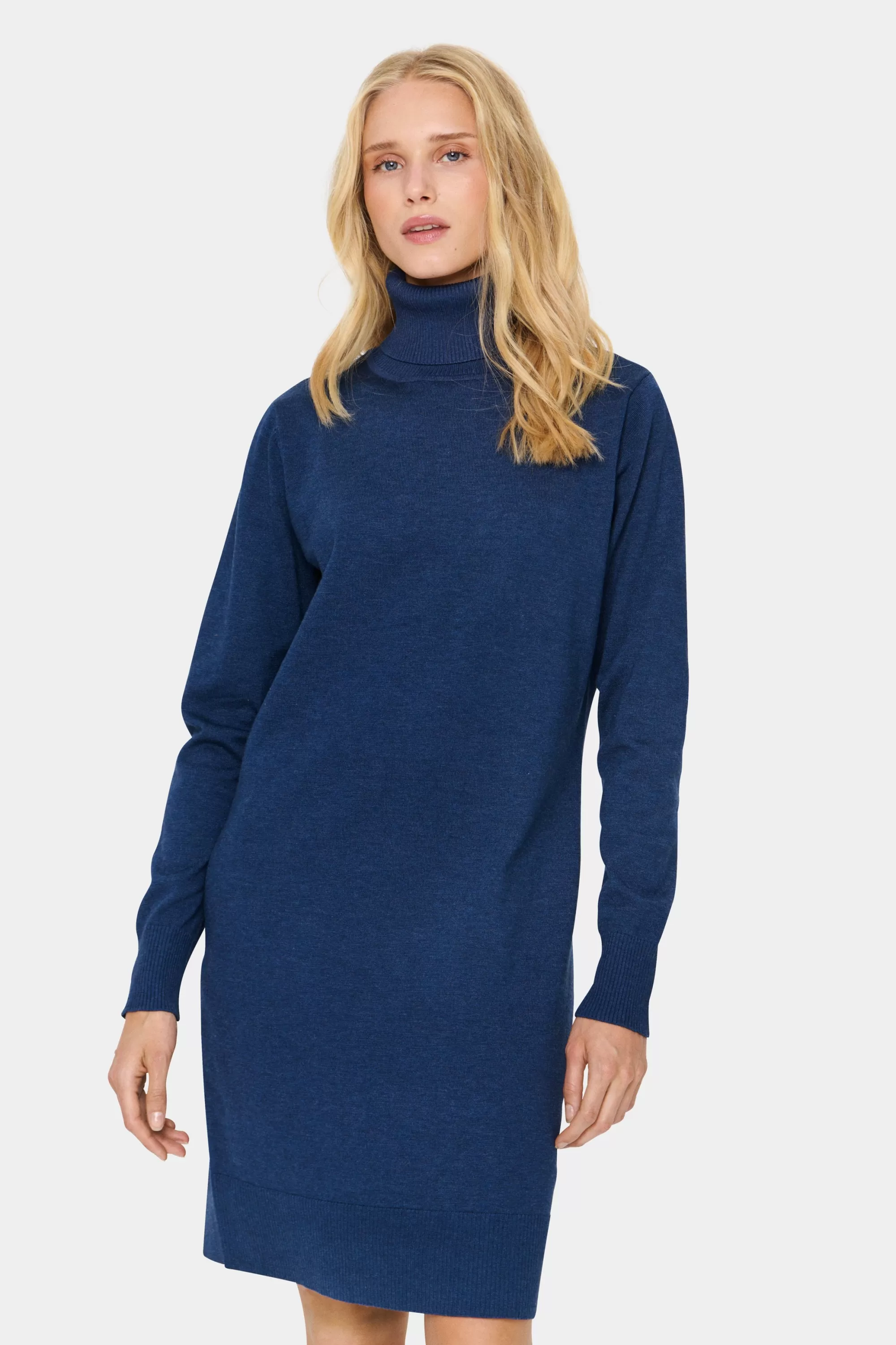 SaintTropez MilaSZ Rollneck Dress TitanMelange Cheap
