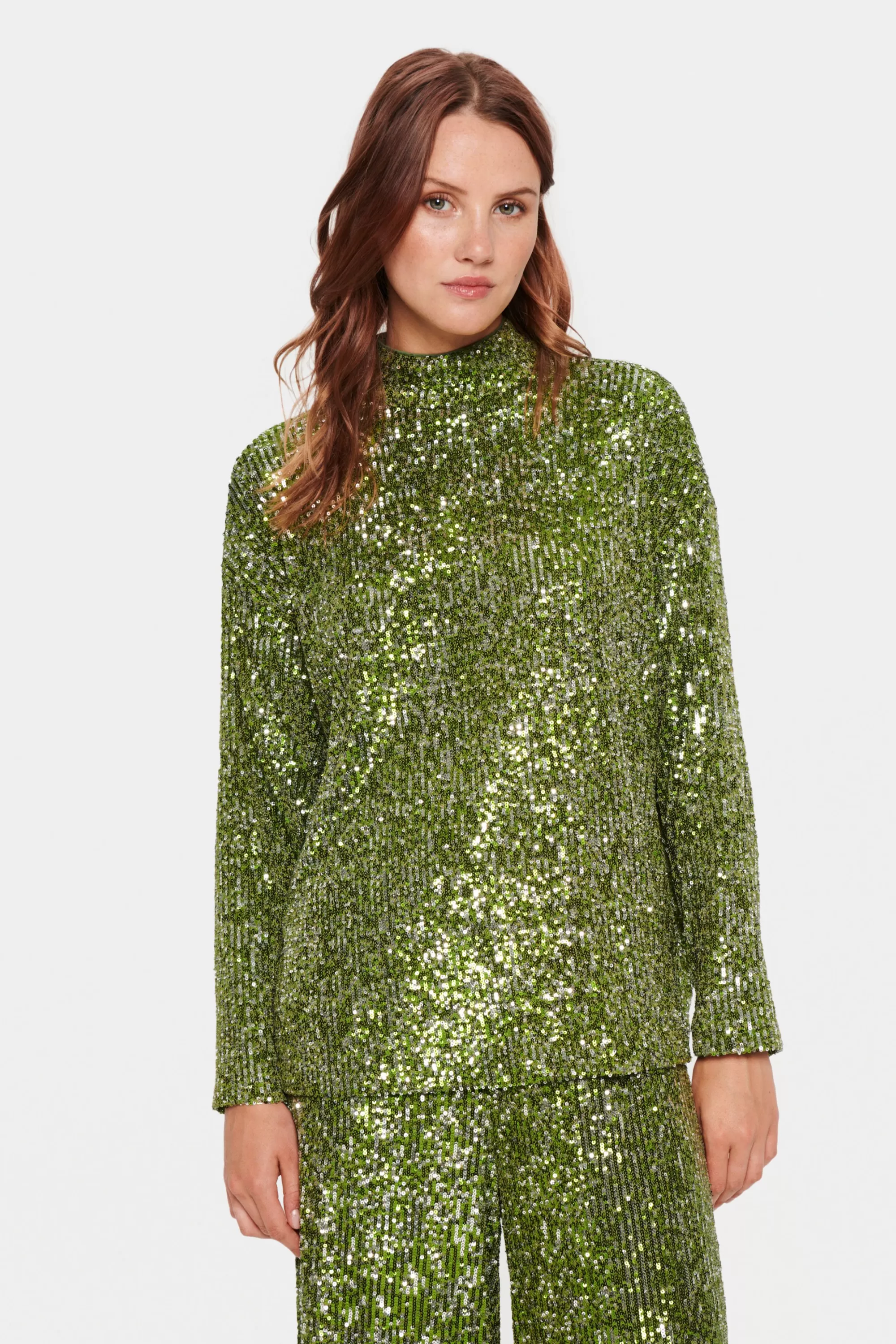 SaintTropez ReyanaSZ Paljett Blus CallaGreen Online