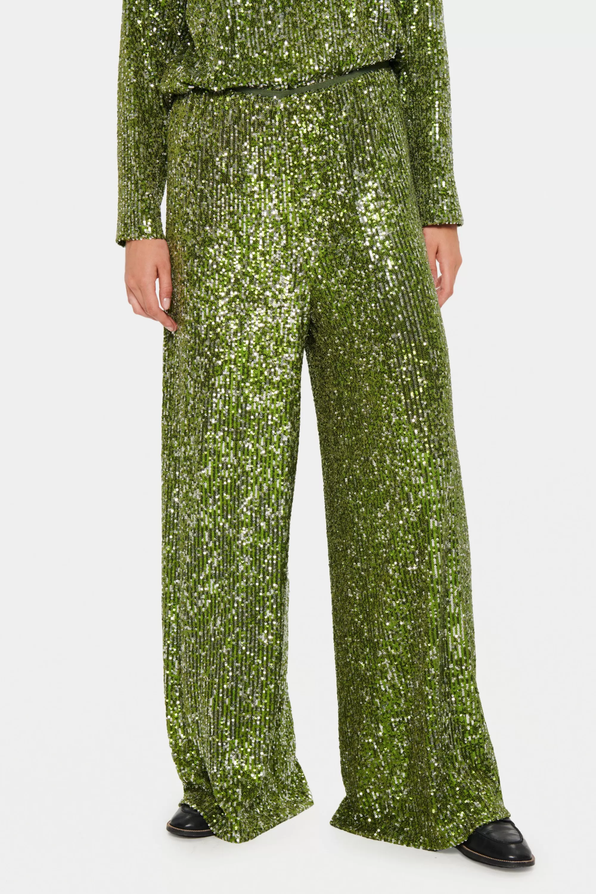 SaintTropez ReyanaSZ Paljett Byxor CallaGreen Cheap