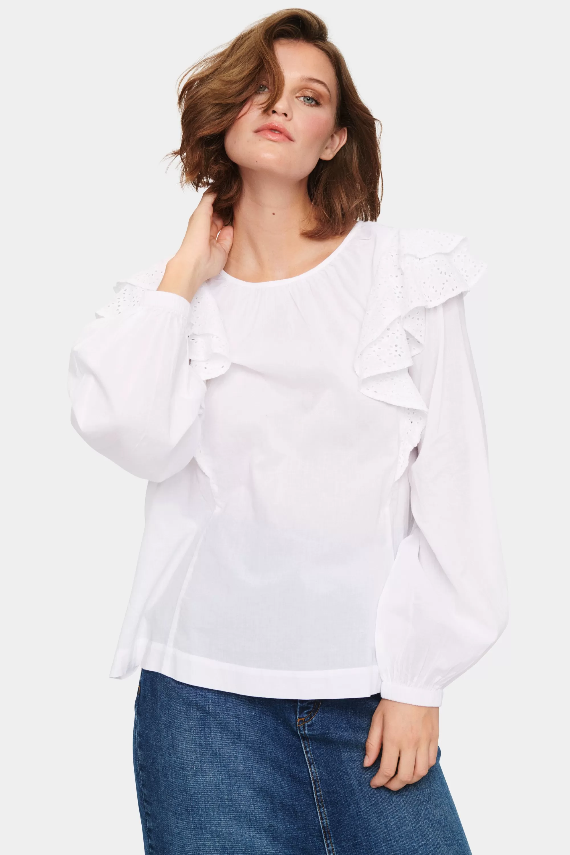 SaintTropez SadeSZ Blus BrightWhite Shop
