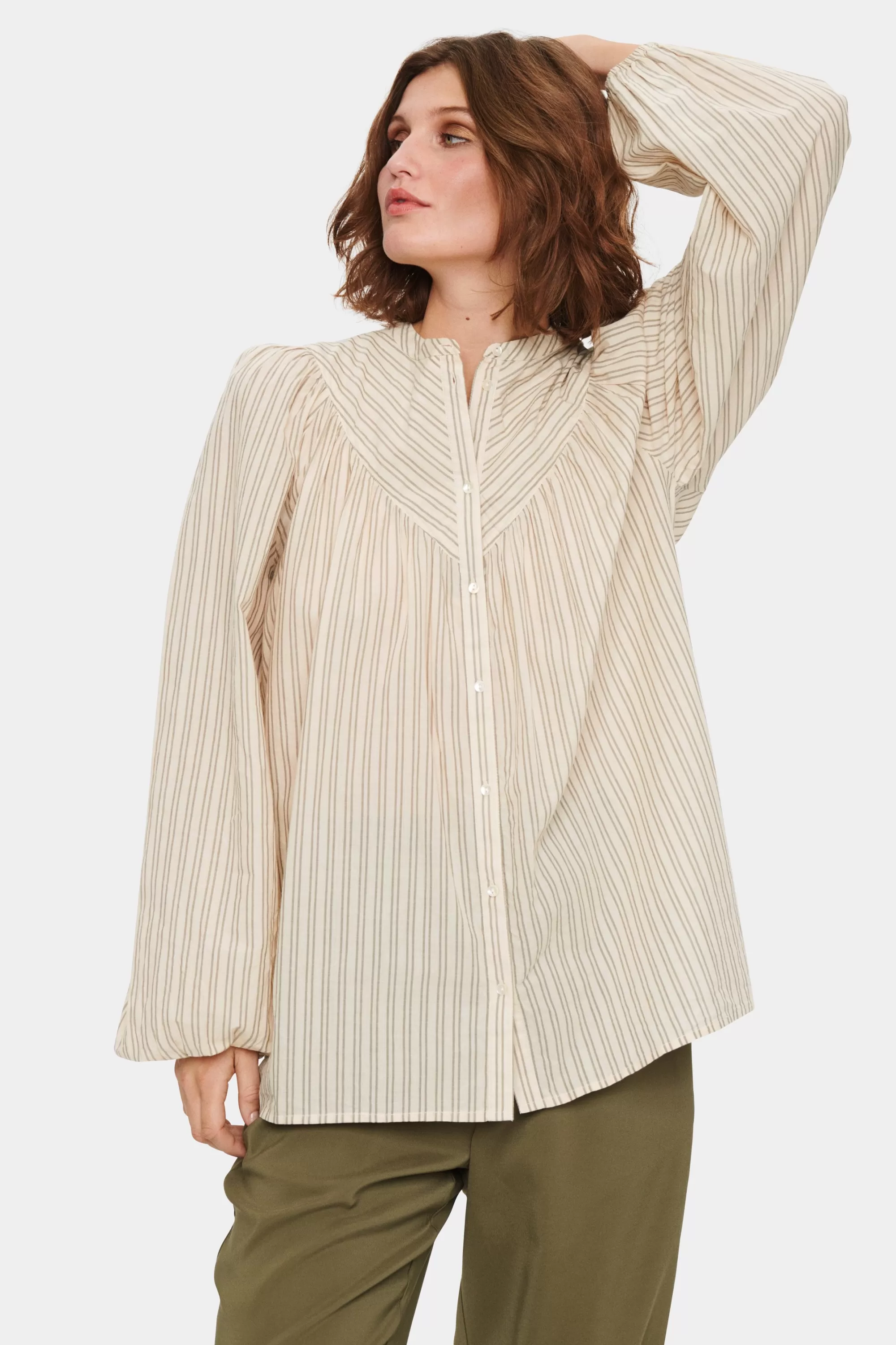 SaintTropez SerenaSZ Skjorta Creme Flash Sale