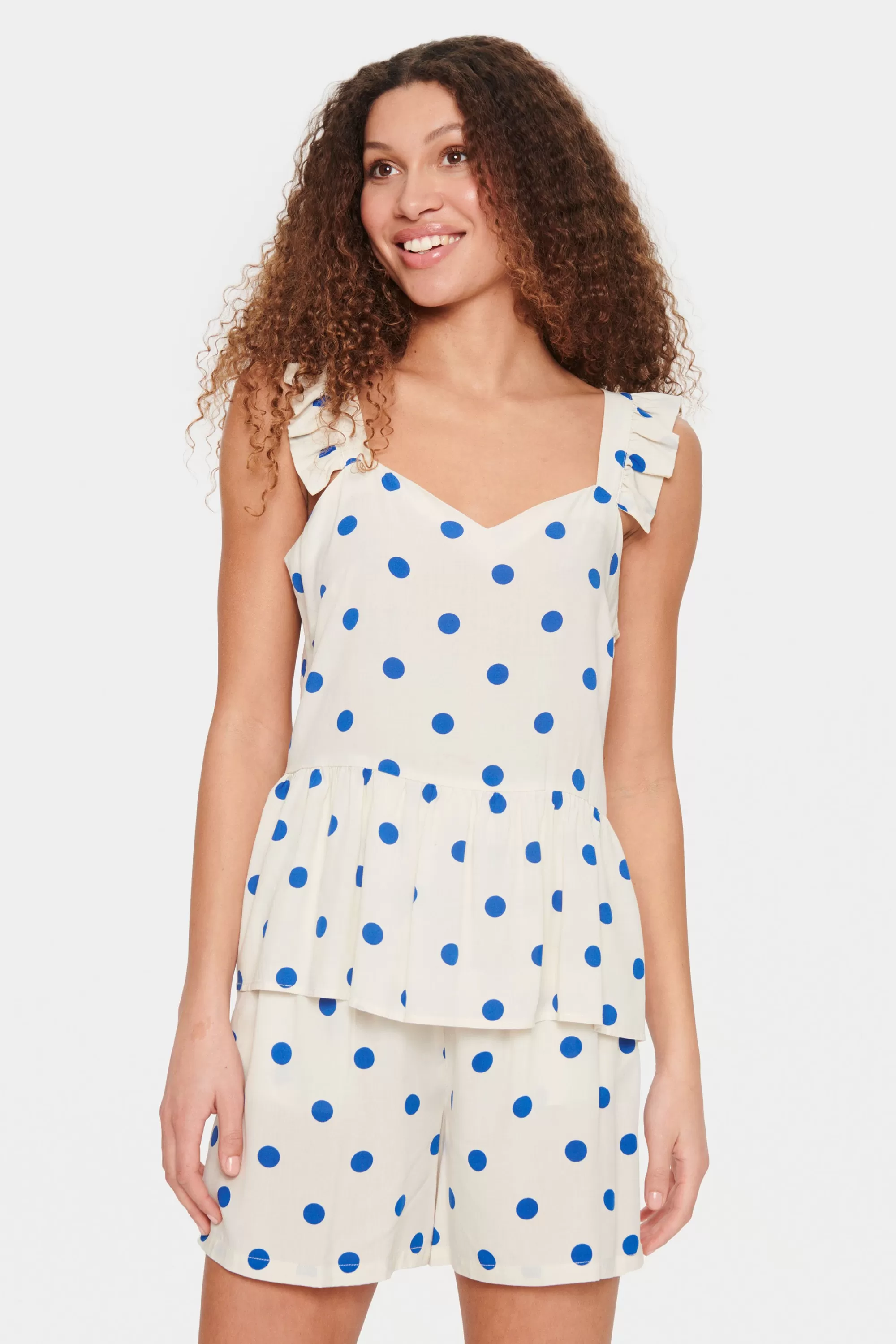 SaintTropez UdeliaSZ Top IceBigDots Fashion