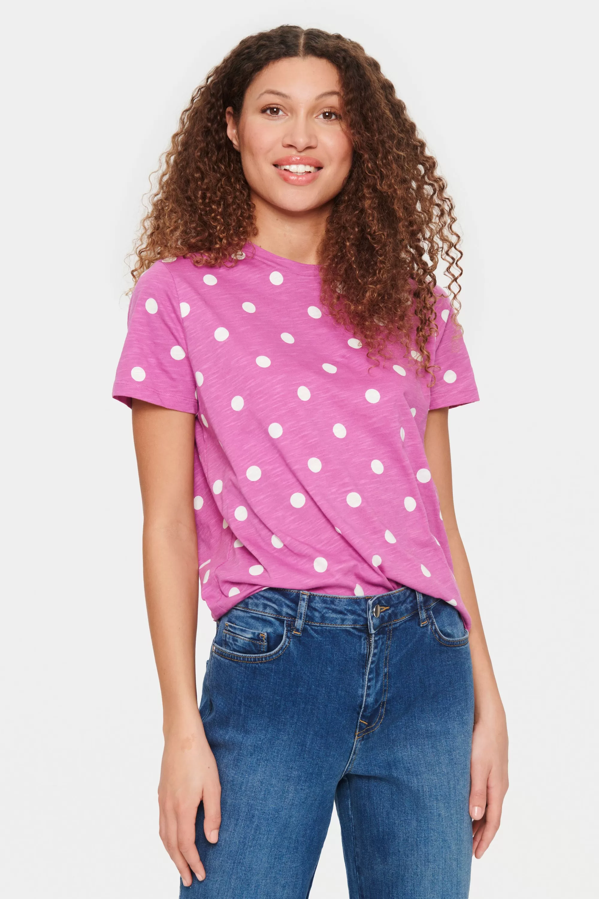 SaintTropez UlipSZ T-shirt RadiantOrchidBigDots Cheap