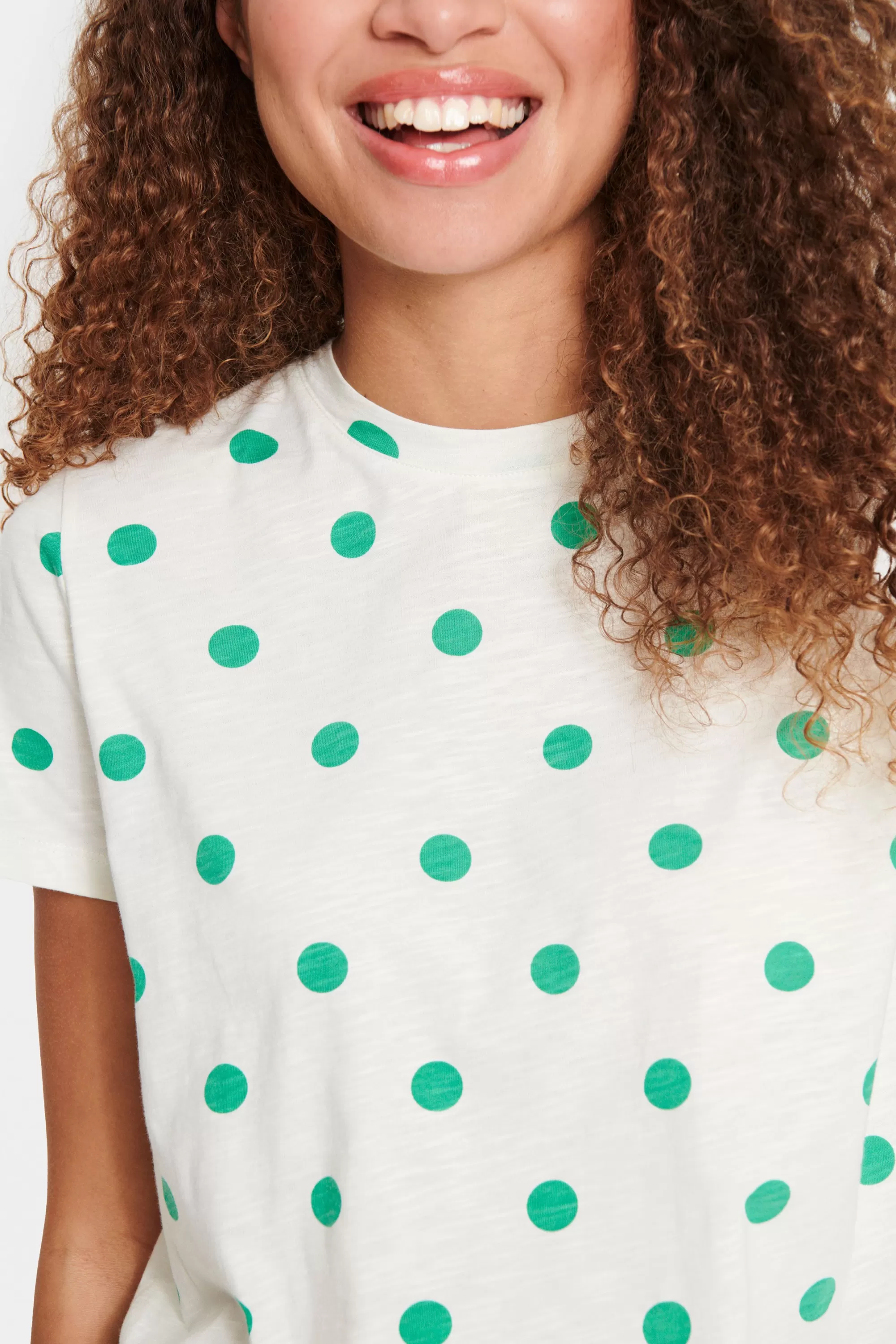 SaintTropez UlipSZ T-shirt DeepMintBigDots Fashion