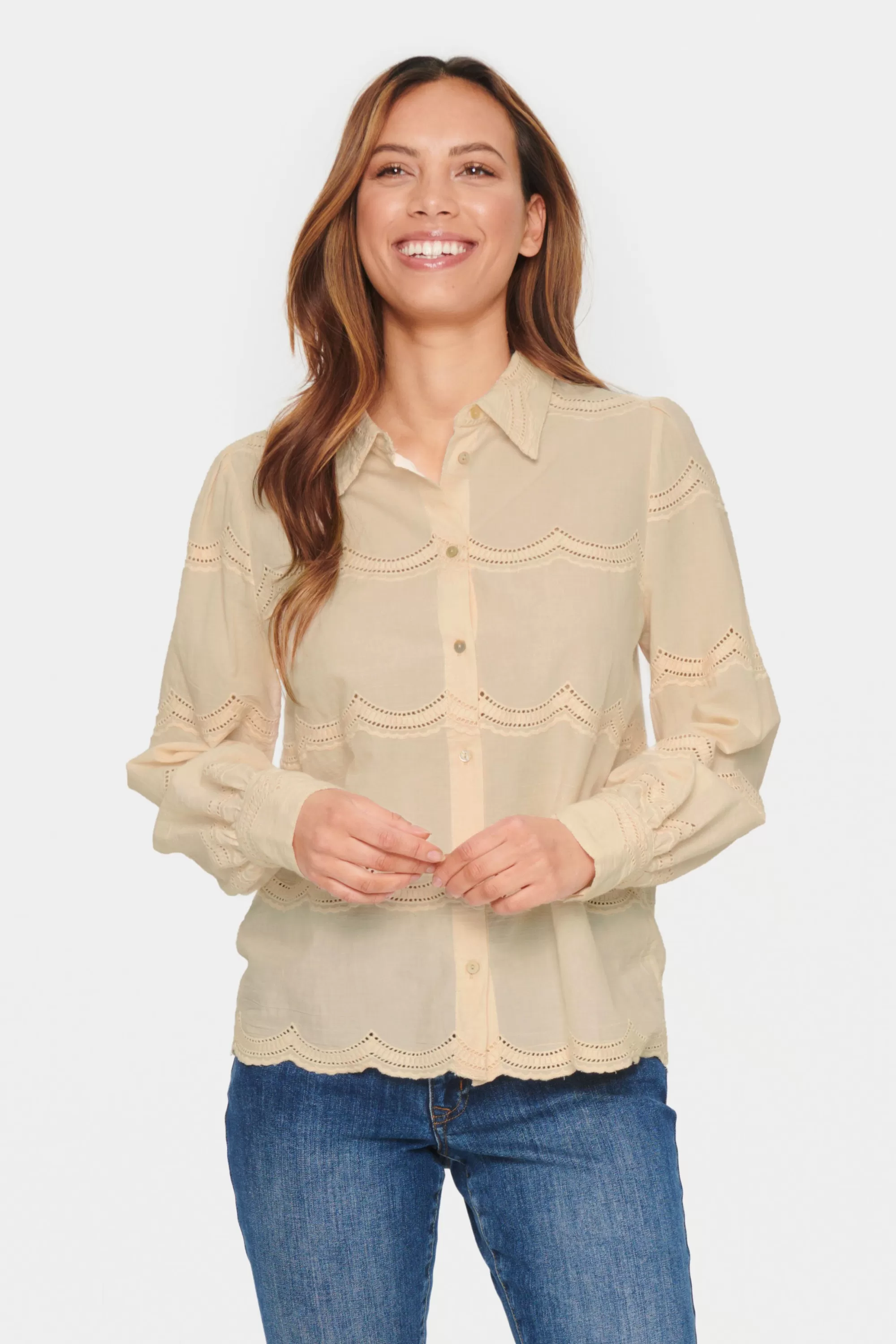 SaintTropez VioletSZ Skjorta Creme New