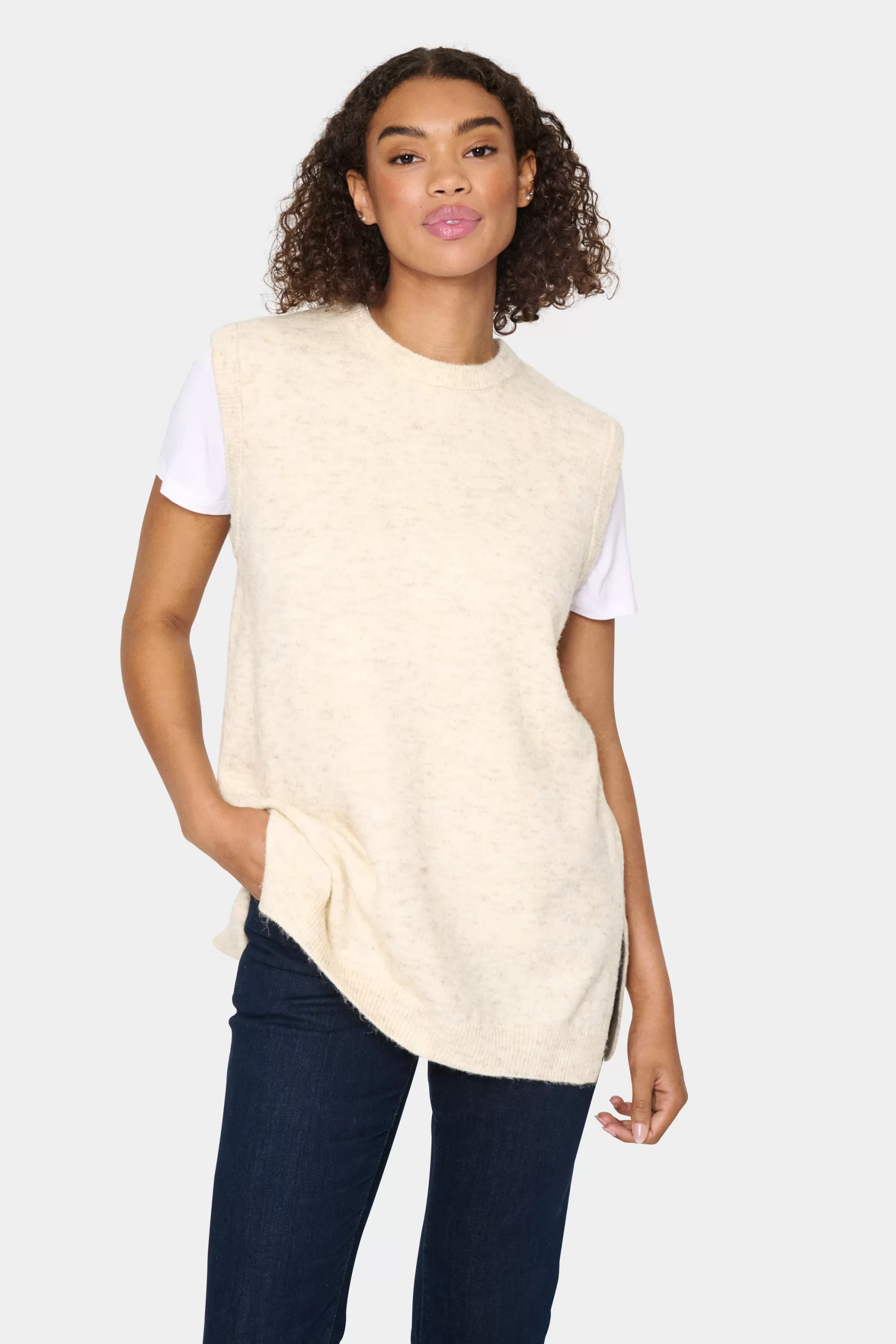 SaintTropez ZanettSZ Pullover CremeMelange Fashion