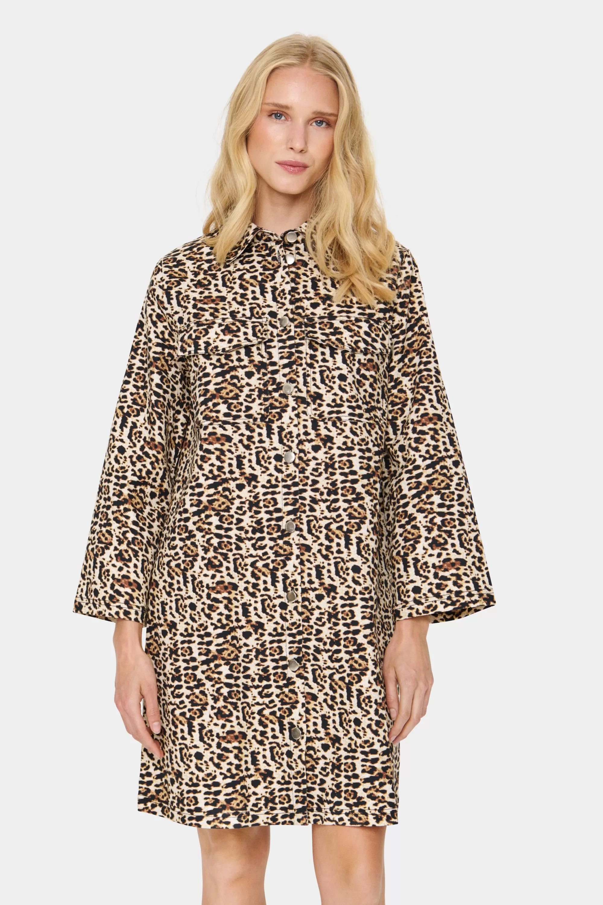 SaintTropez ZeekaSZ Leopard Klänning BlackDenimLeopard Shop