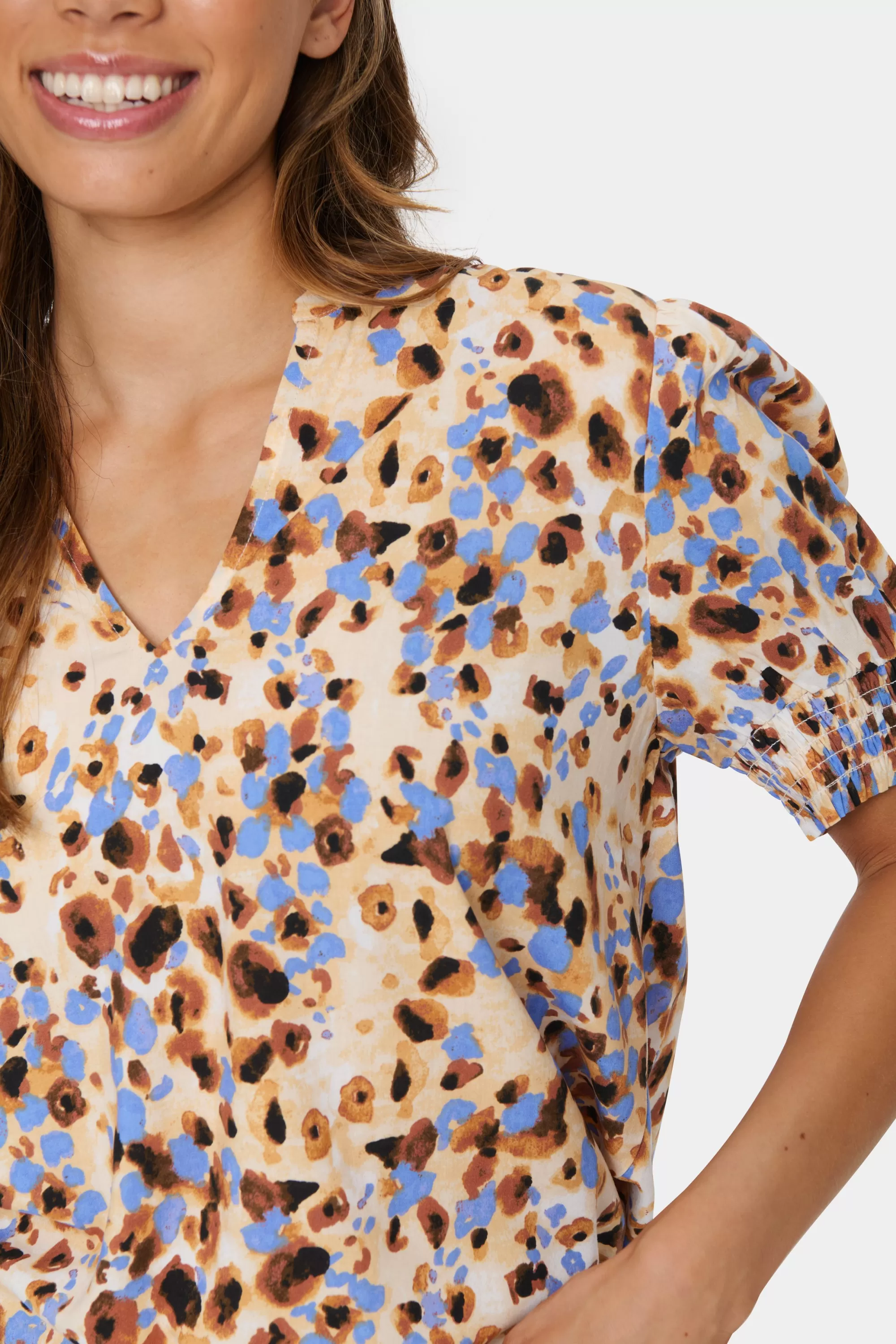 SaintTropez ZofviSZ Blus BirchDotLeopard Discount