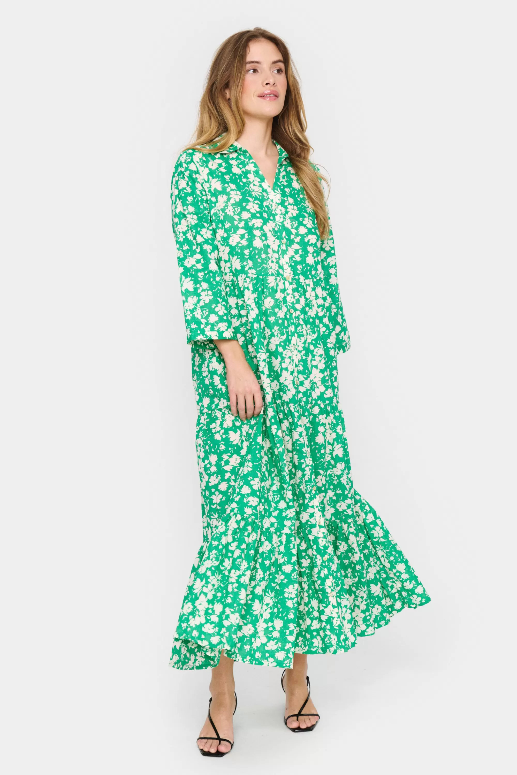 SaintTropez ZusSZ Klänning BrightGreenCottageCore Hot
